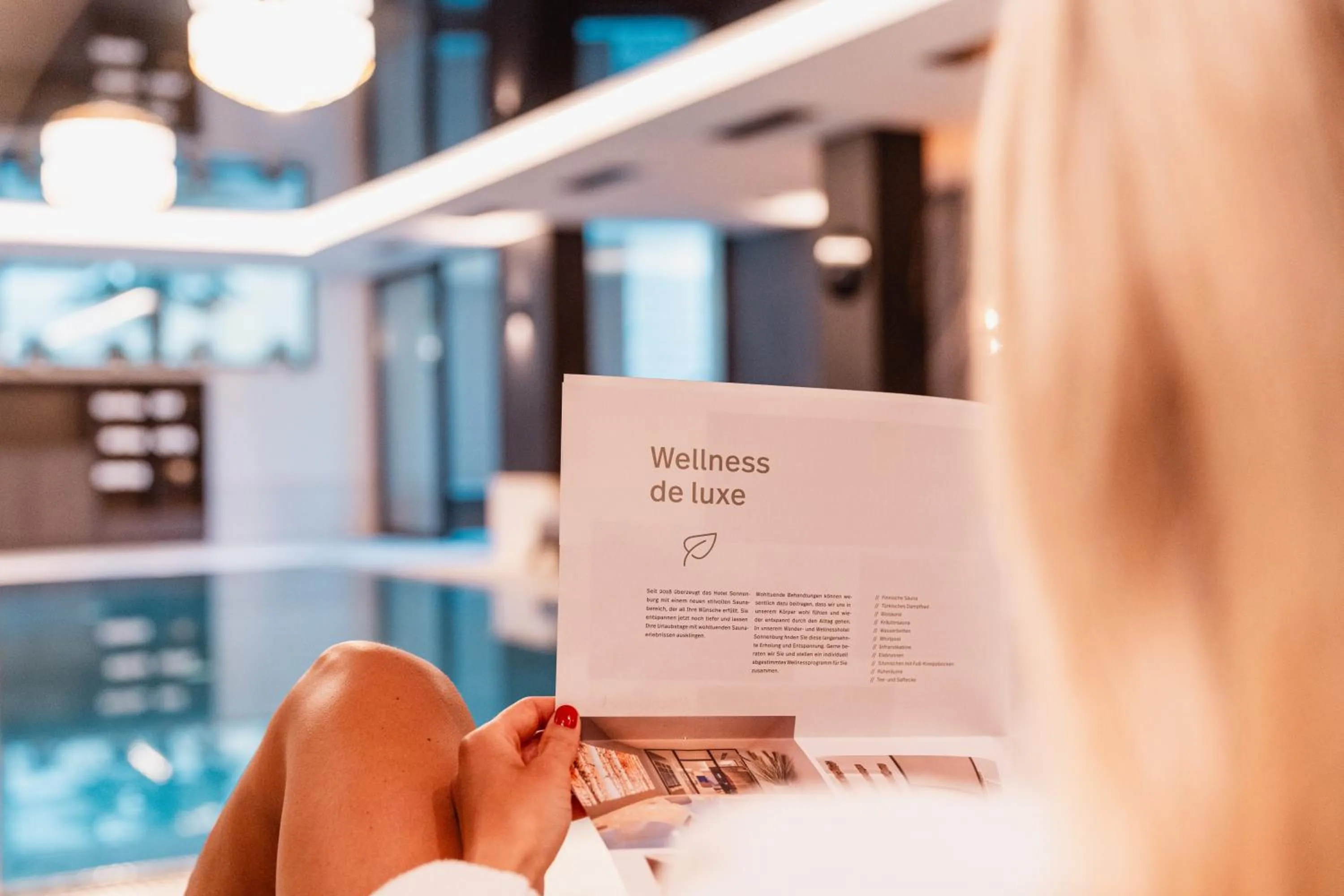 Pool view in Hotel Sonnenburg