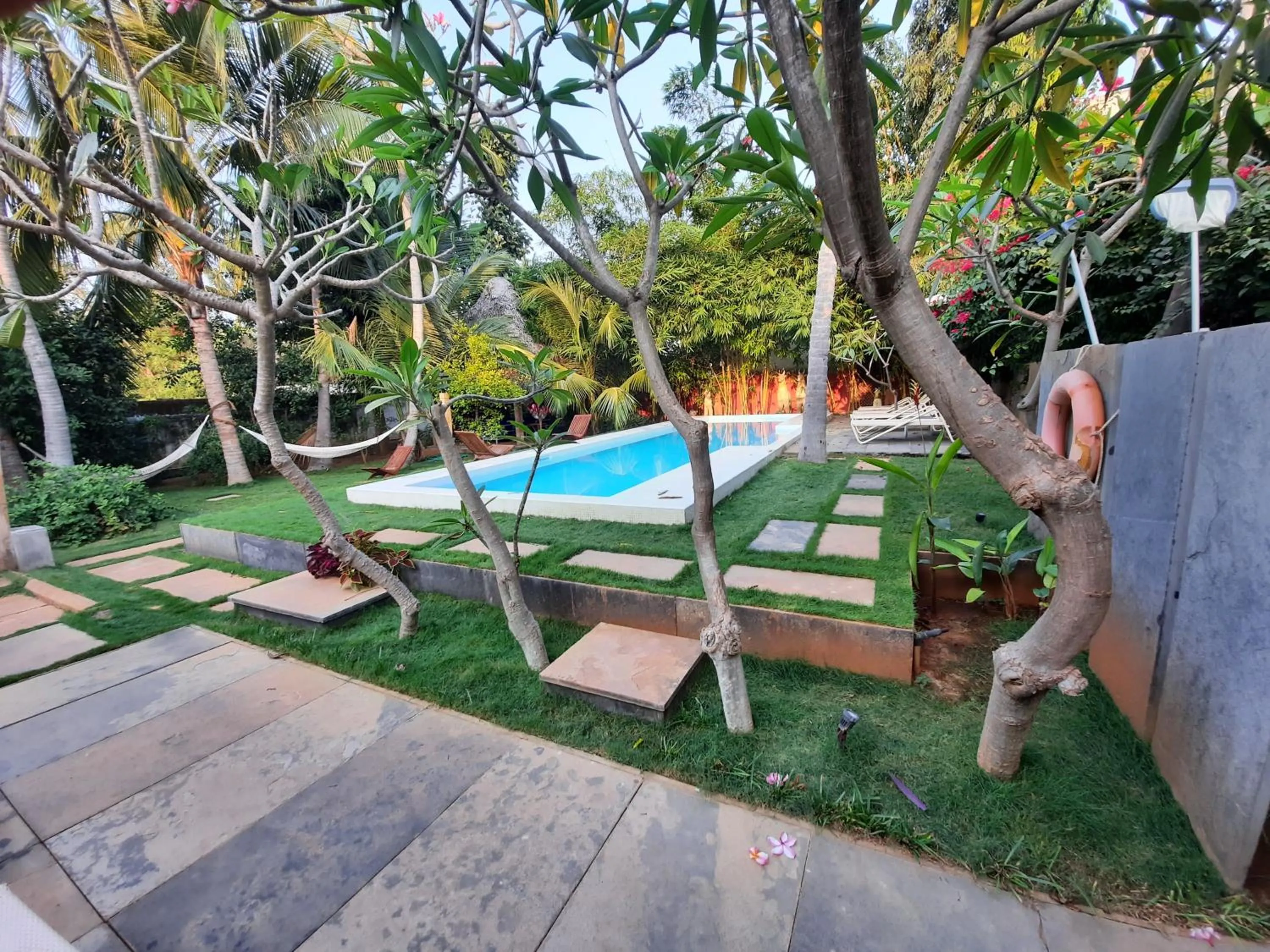 Swimming pool in Saratha Vilas Chettinad
