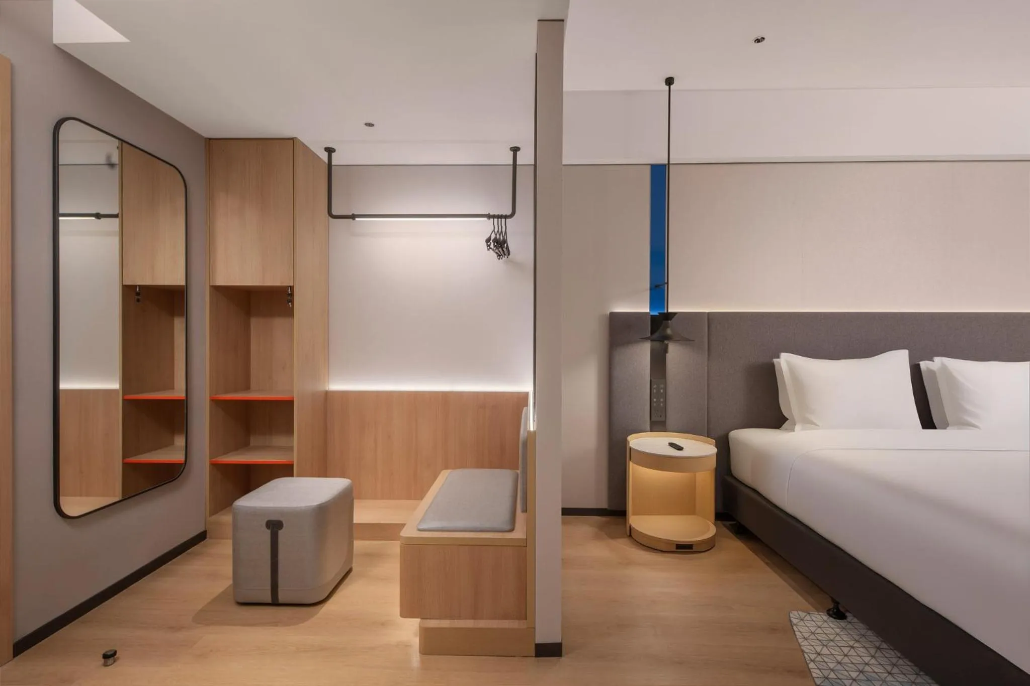 Photo of the whole room, Bed in Holiday Inn Express Rizhao Oriental Colorful City