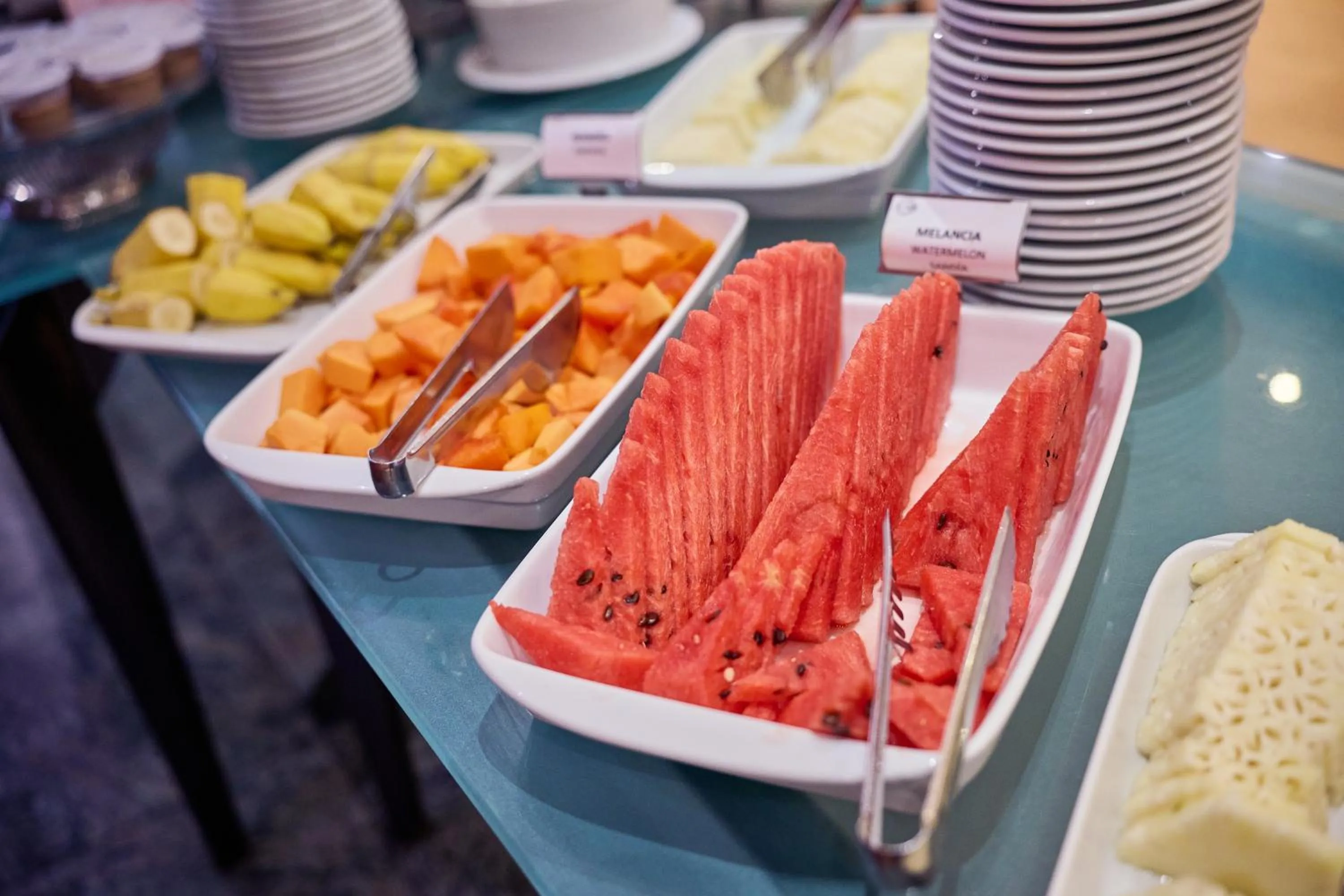 Breakfast in South American Copacabana Hotel