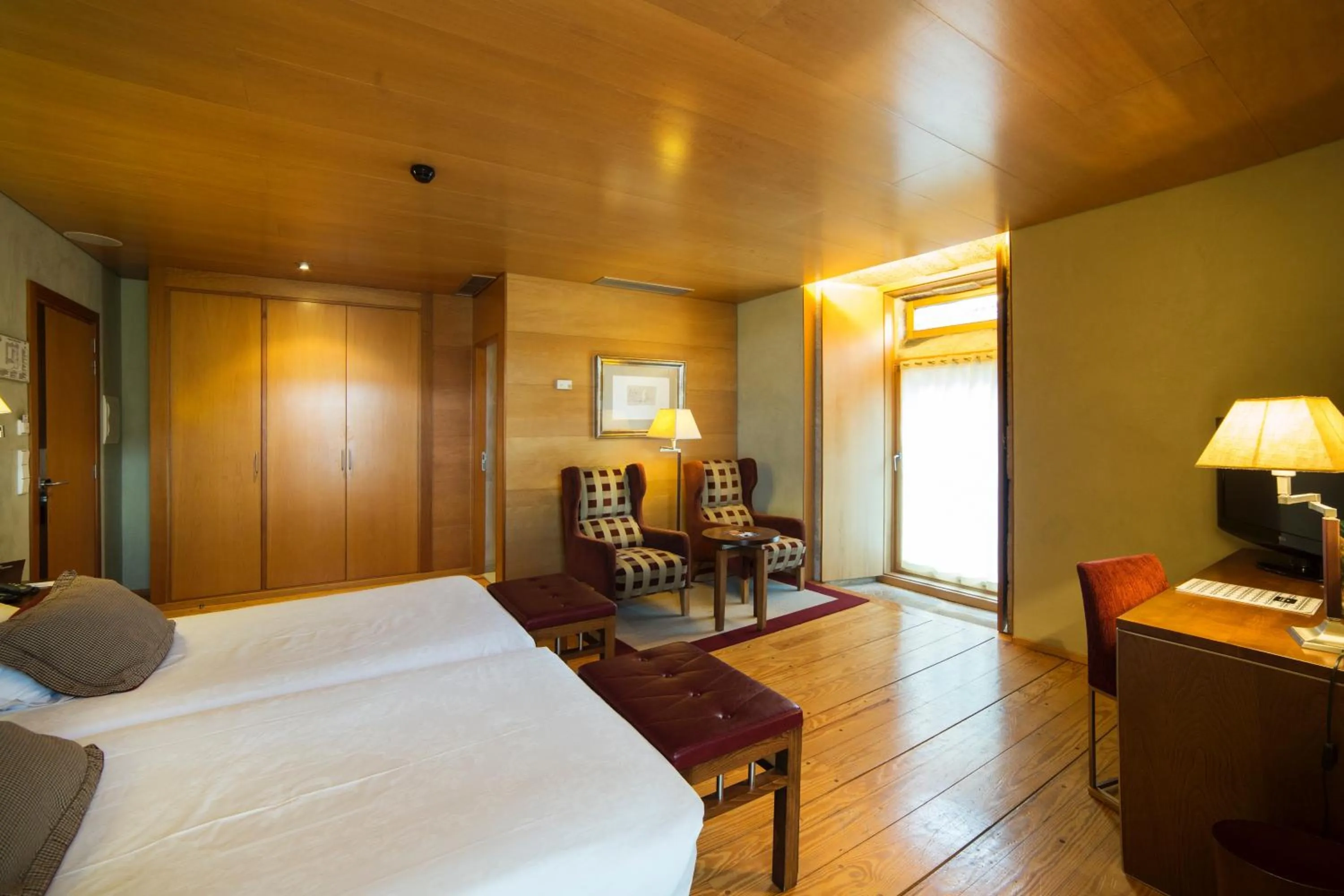 Decorative detail, Bed in Parador de Santo Estevo