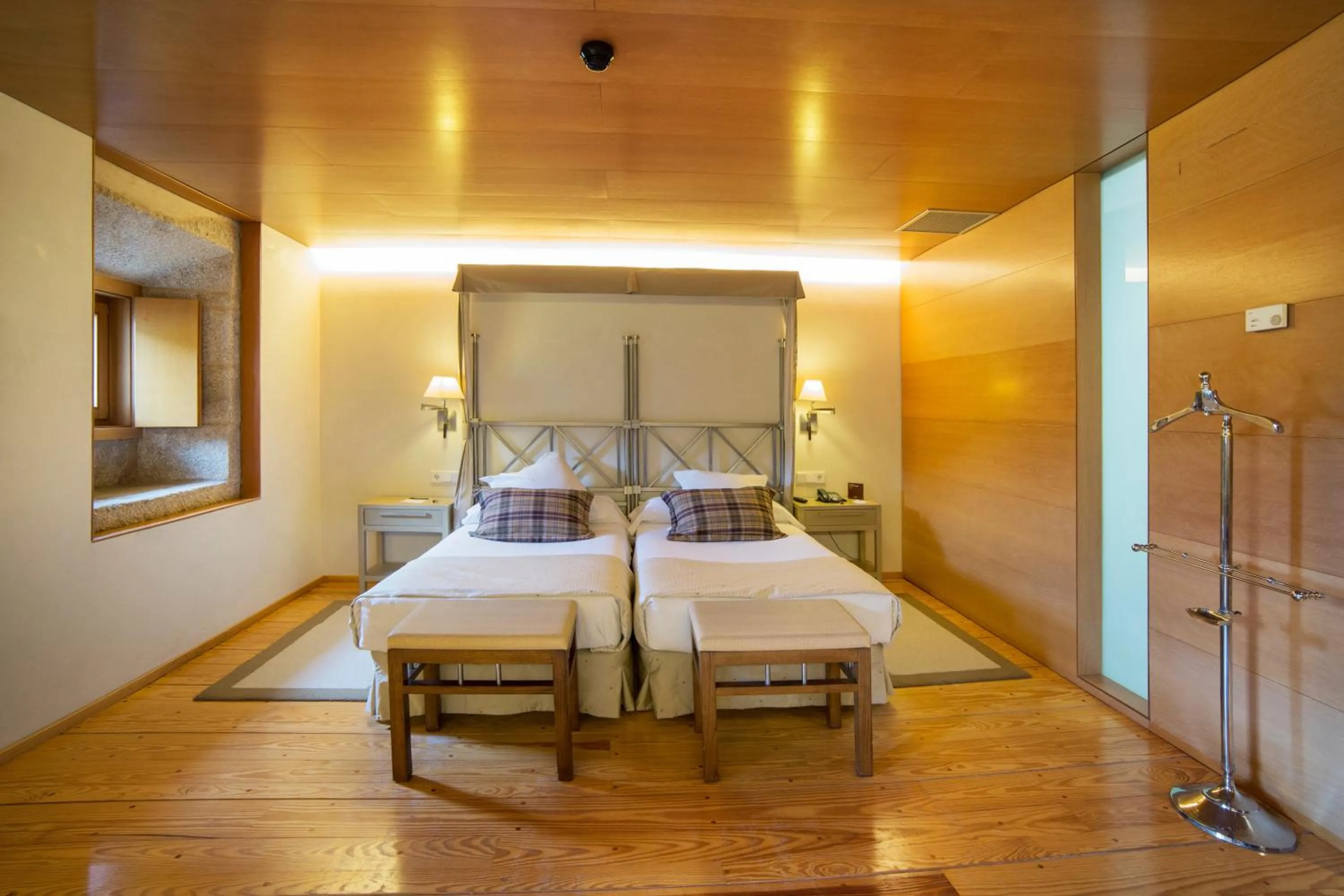 Decorative detail, Bed in Parador de Santo Estevo