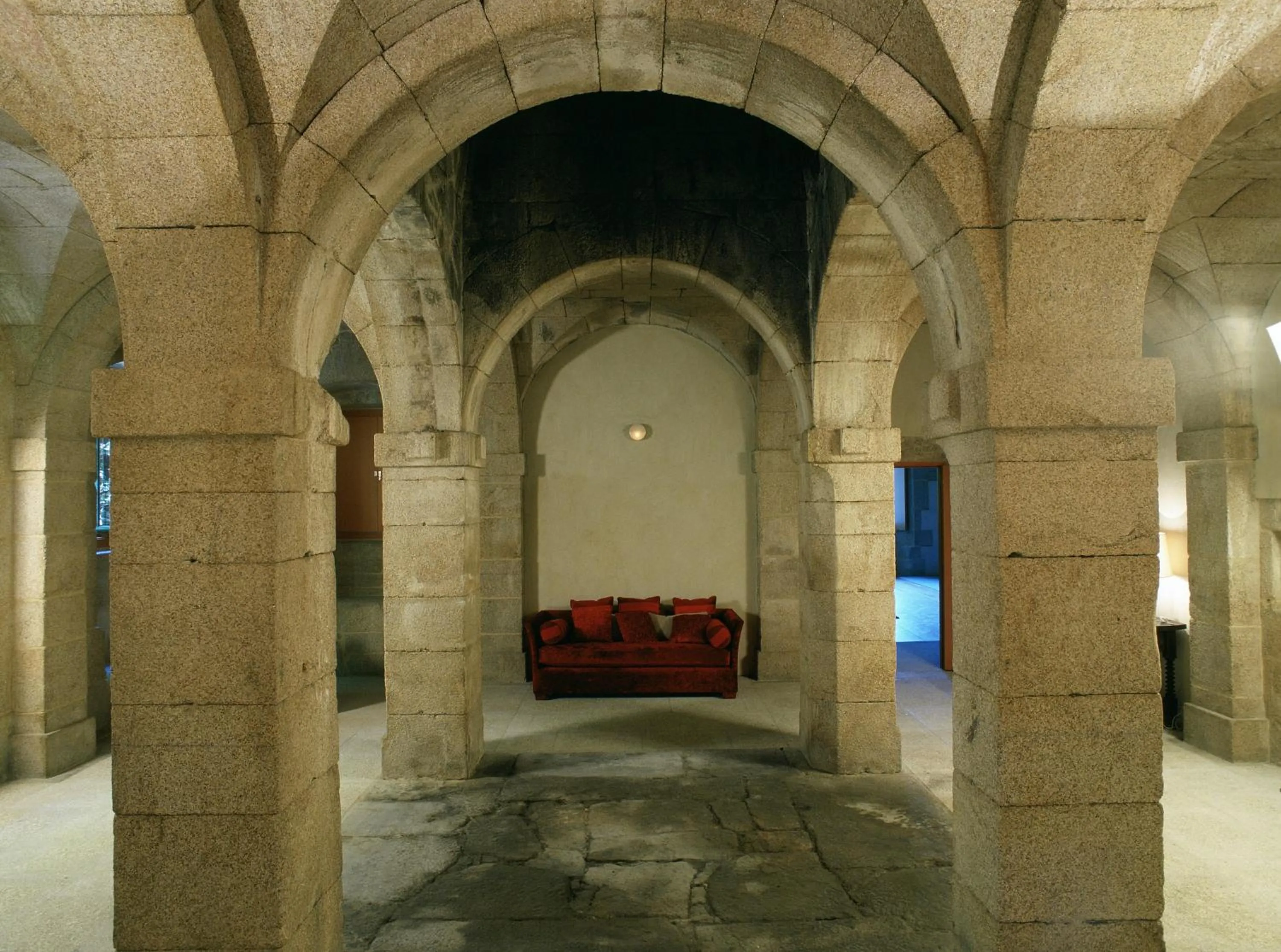 Seating area in Parador de Santo Estevo