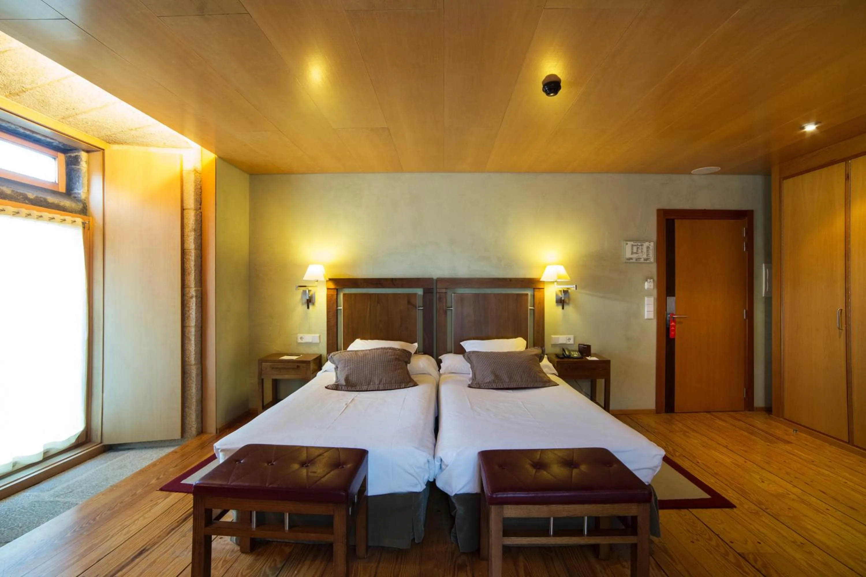 Decorative detail, Bed in Parador de Santo Estevo