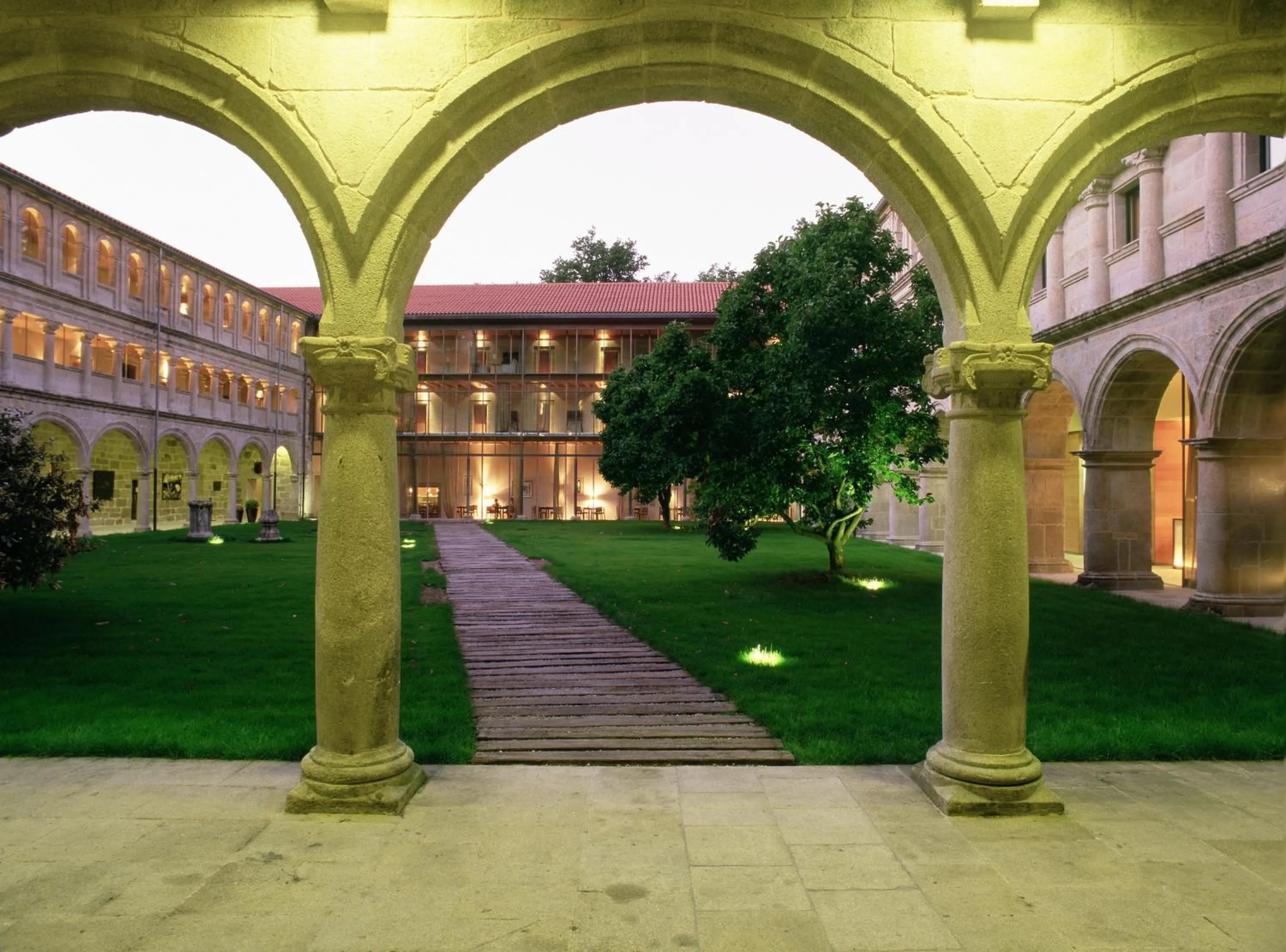 Lobby or reception in Parador de Santo Estevo