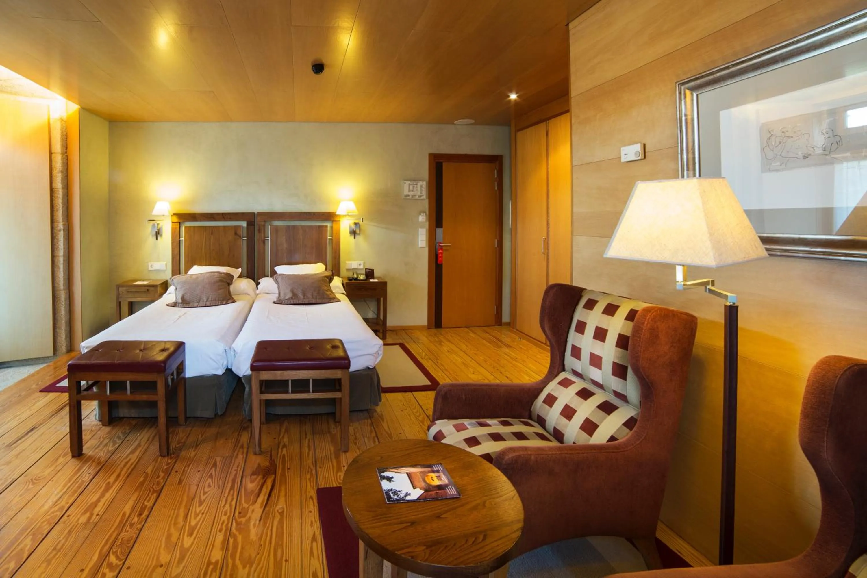 Decorative detail, Bed in Parador de Santo Estevo