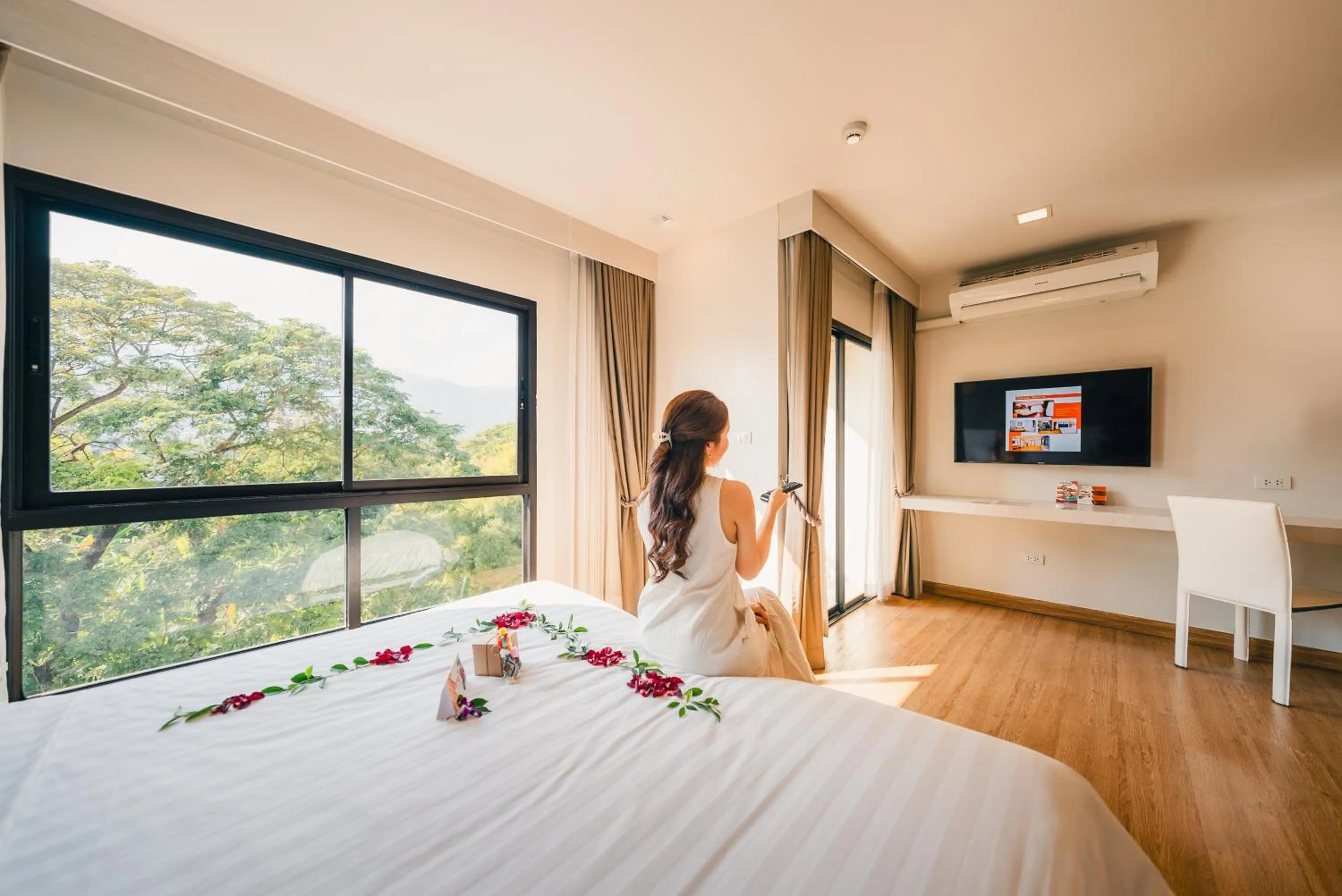 View (from property/room), Bed in Cmor Nimman by Recall Hotels