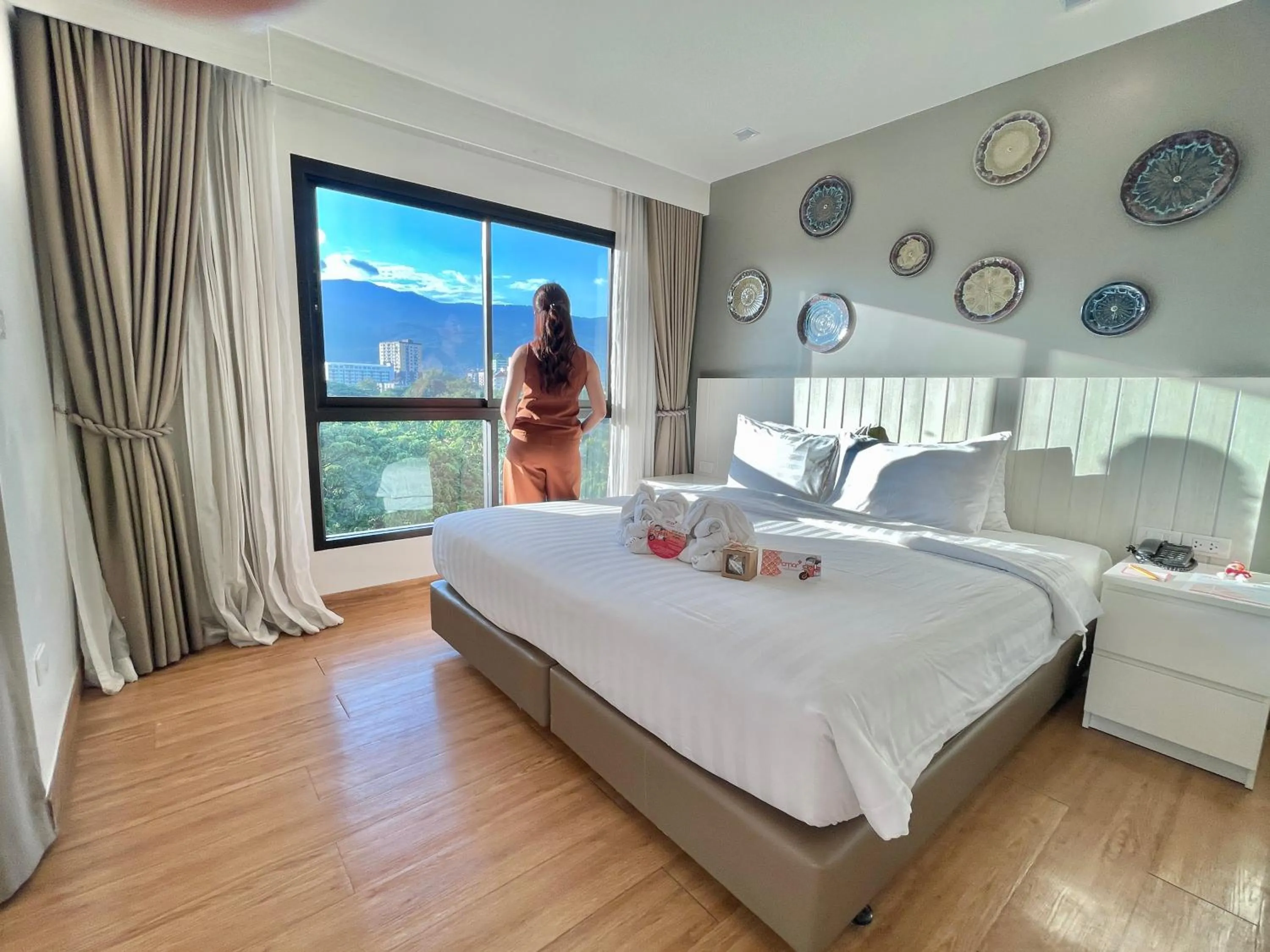 View (from property/room), Bed in Cmor Nimman by Recall Hotels