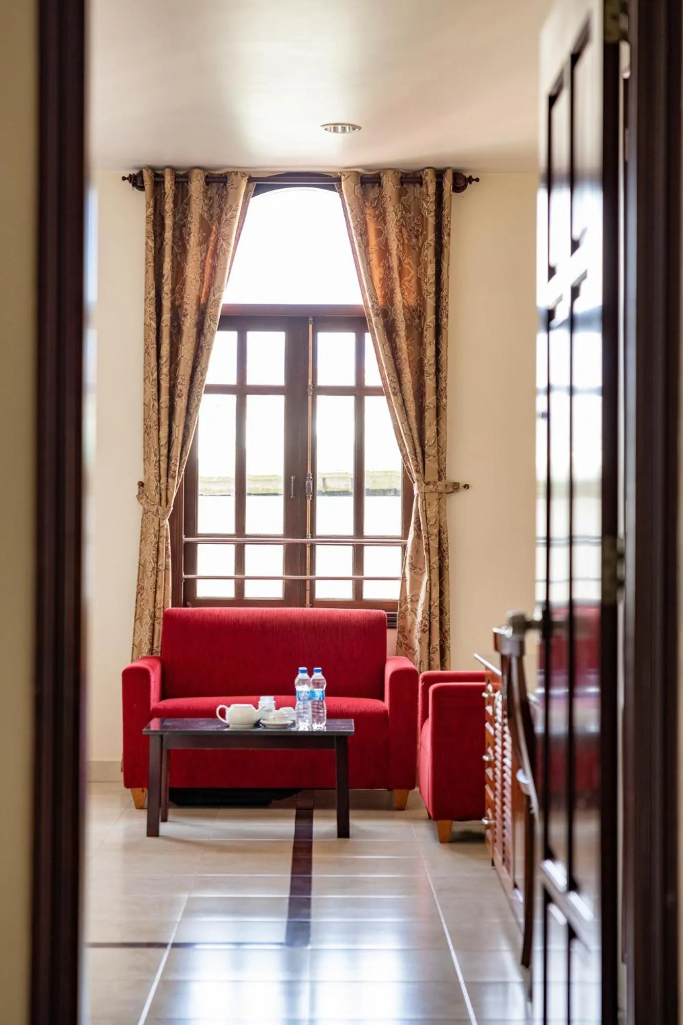 Seating area in Hùng Phong Hotel - Near Dalat Market