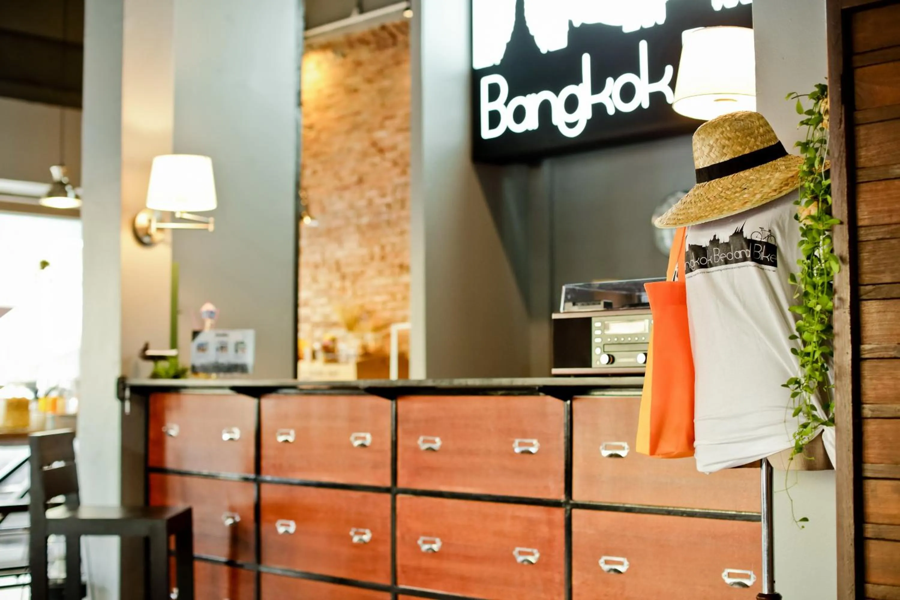 Lobby or reception in Bangkok Bed and Bike