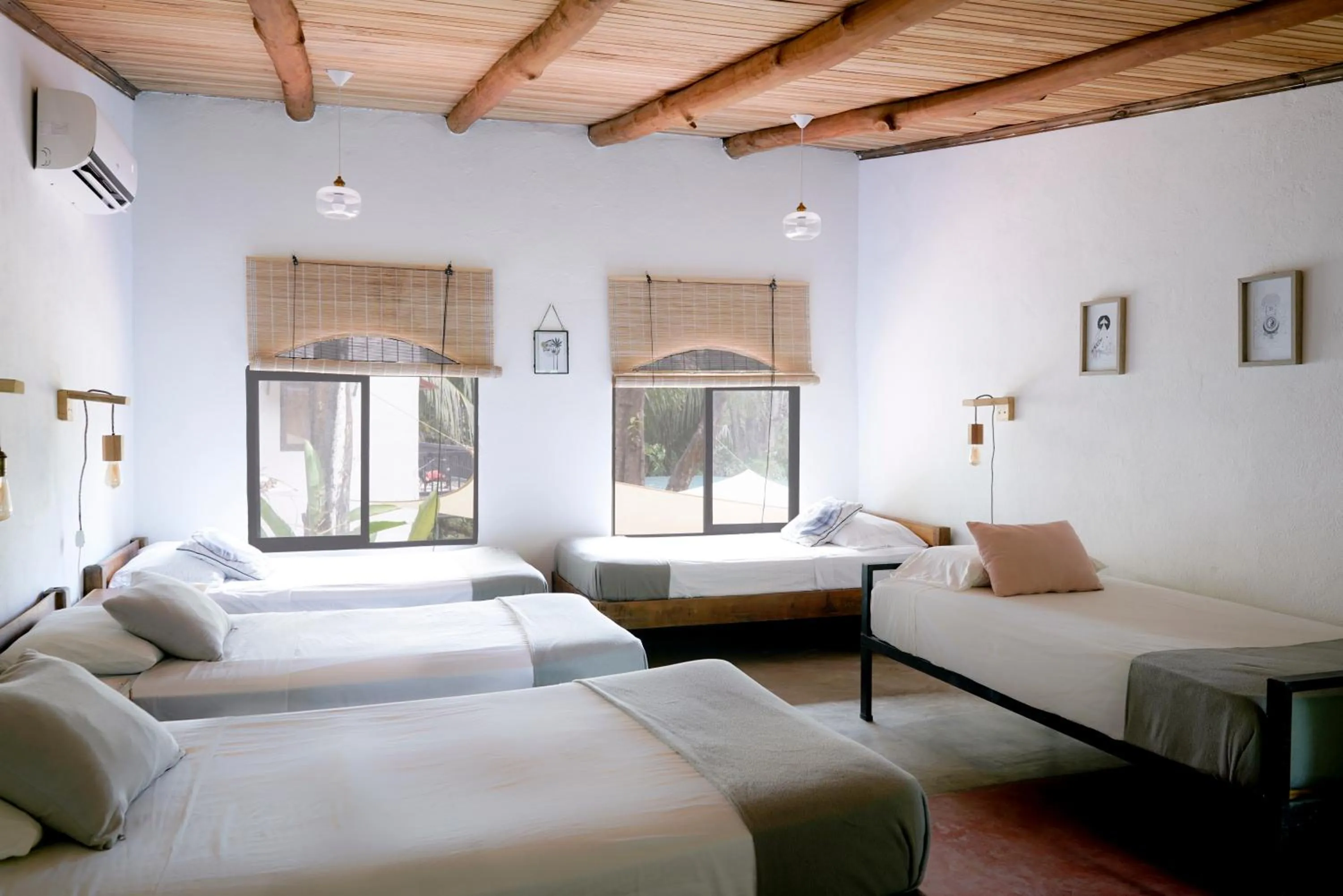 Bedroom, Bed in Believe Surf & Yoga Lodge Santa Teresa