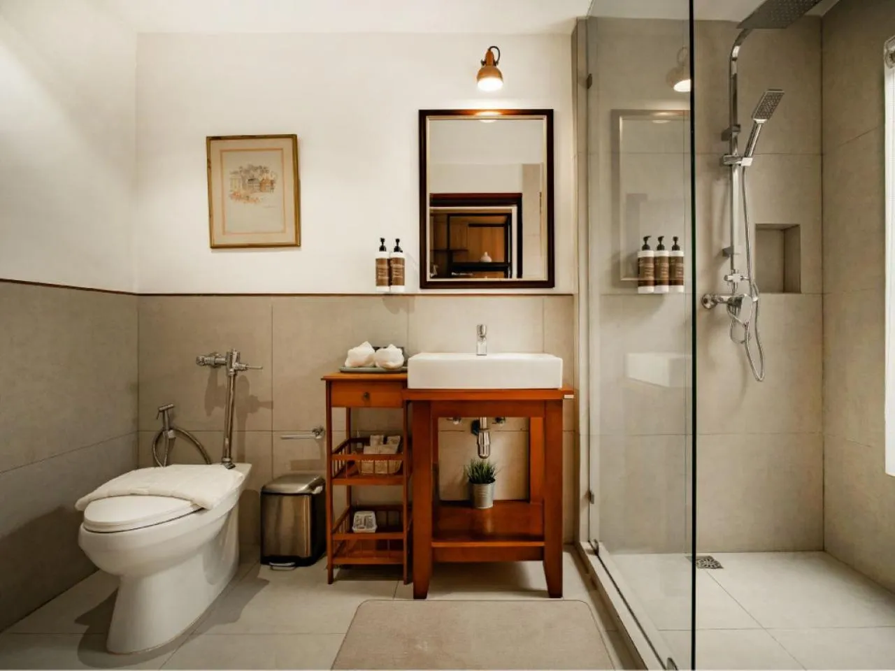 Shower in Issara Boutique Winery Hotel