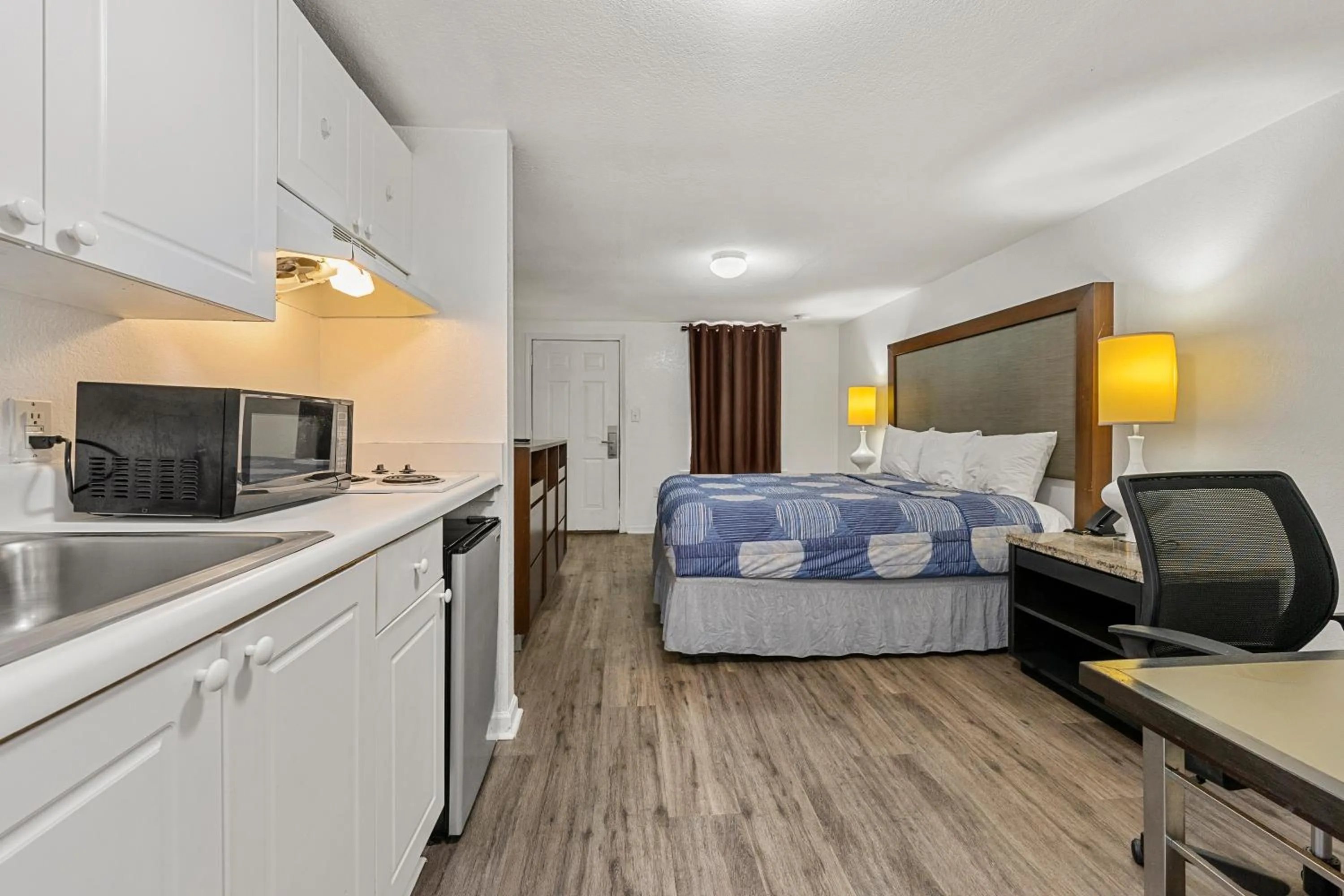 Bed in Extended Stay Studios