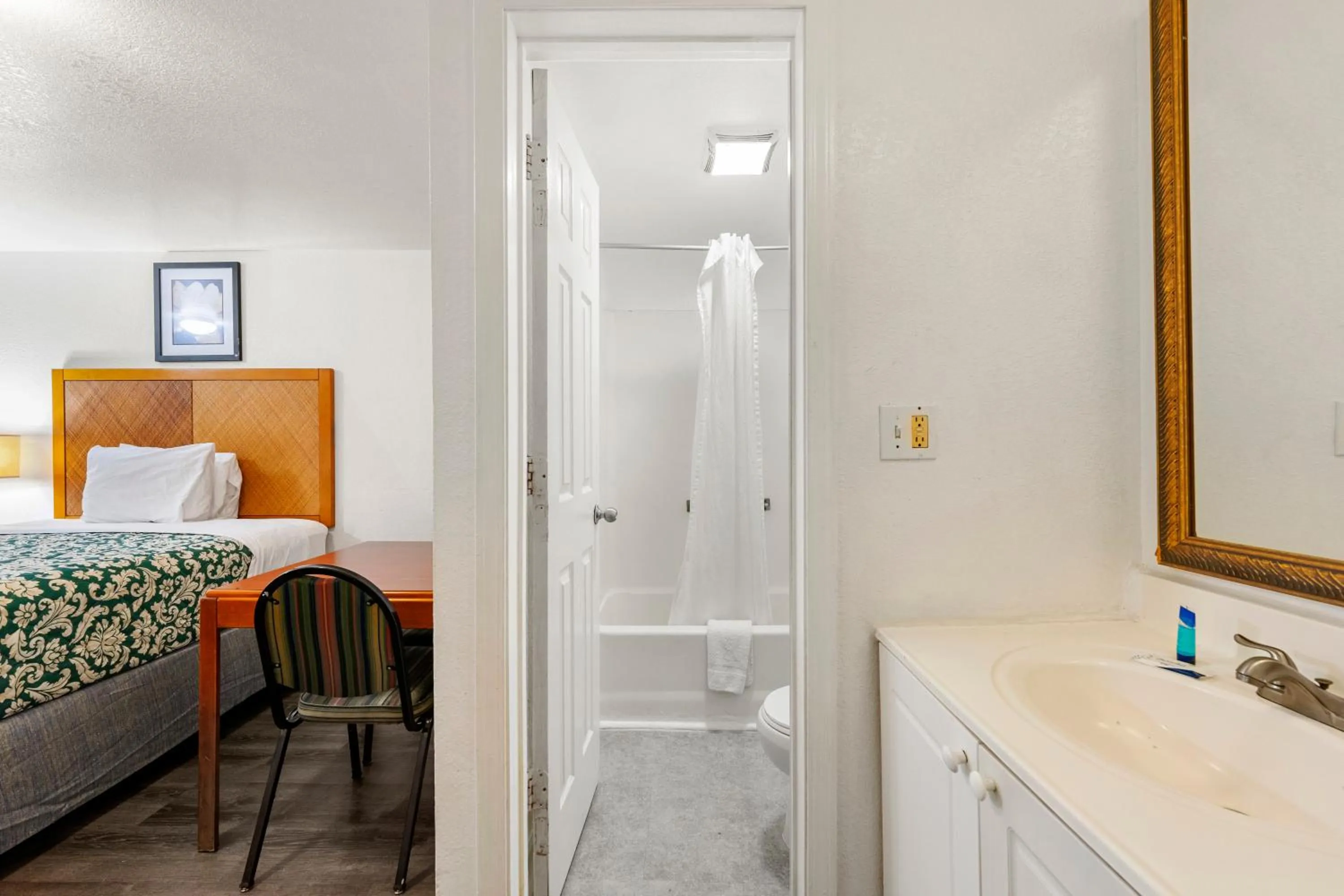 Bed in Extended Stay Studios