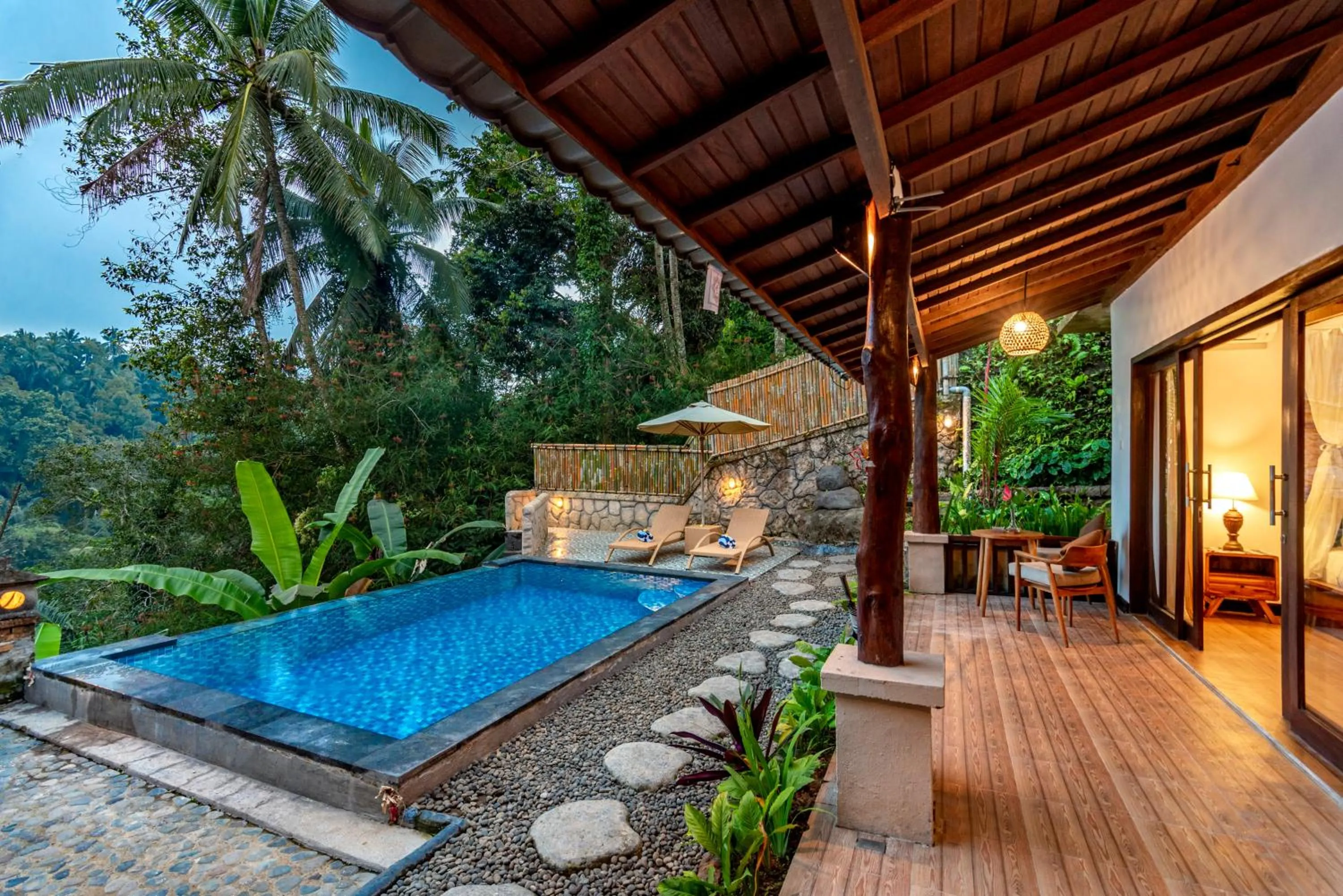 Swimming pool in Bela's Vana Villa Ubud by Dhananjaya Hospitality