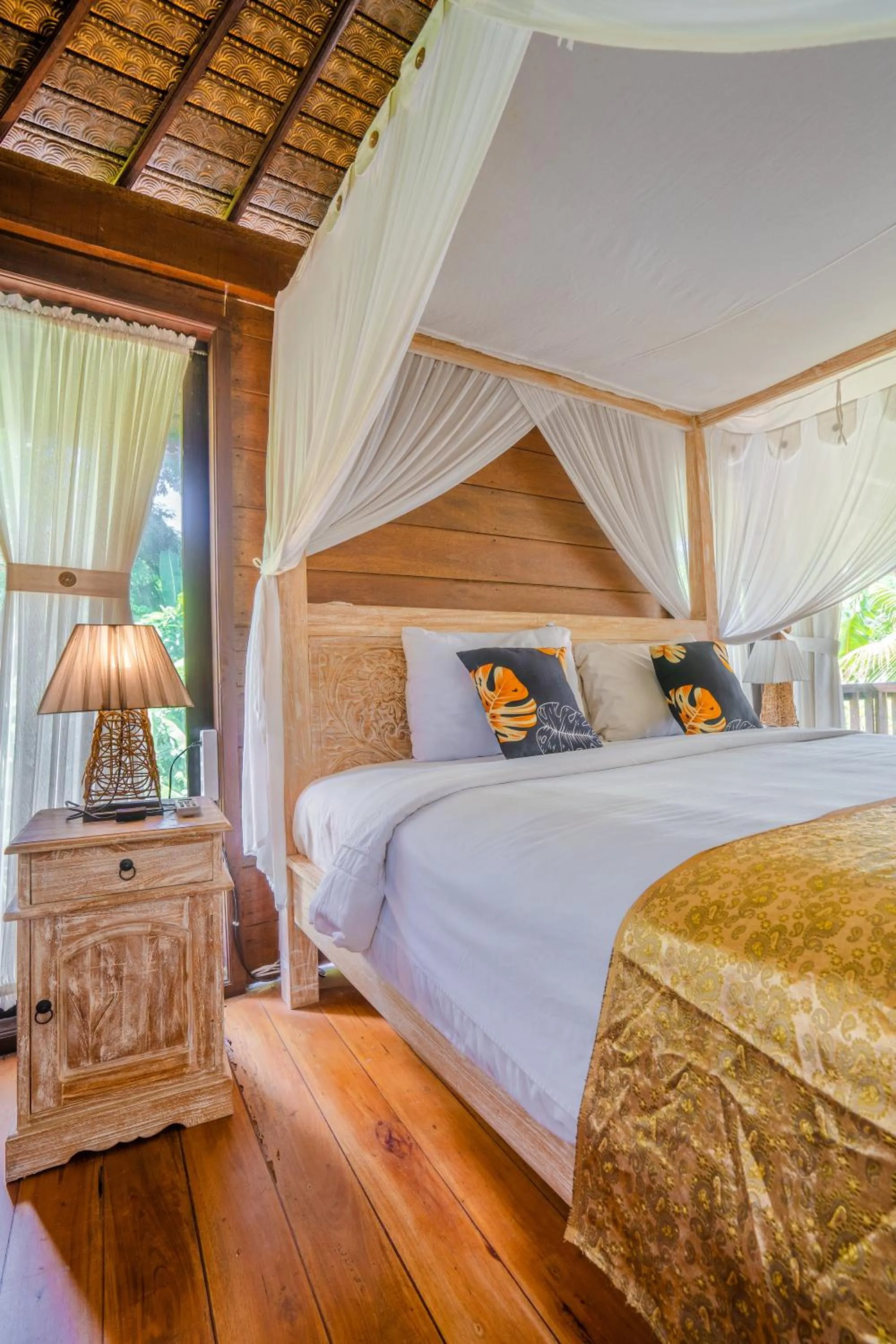 Bed in Ubud Sawah Scenery Villa and Homestay