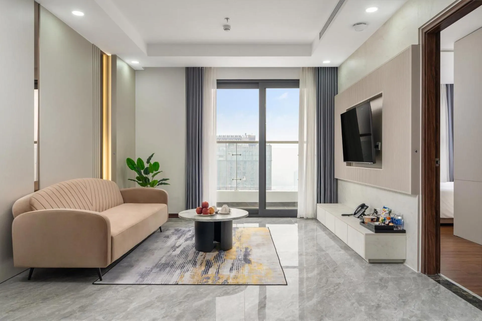 Living room in Aravelle Suites