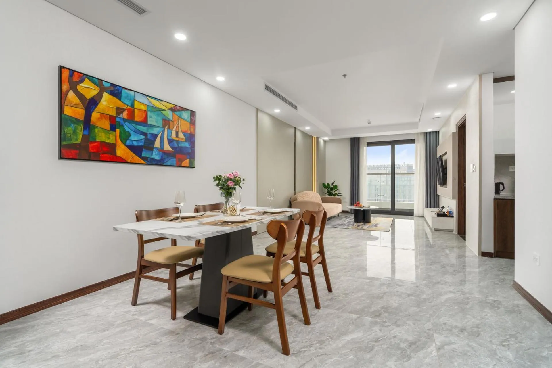 Living room in Aravelle Suites