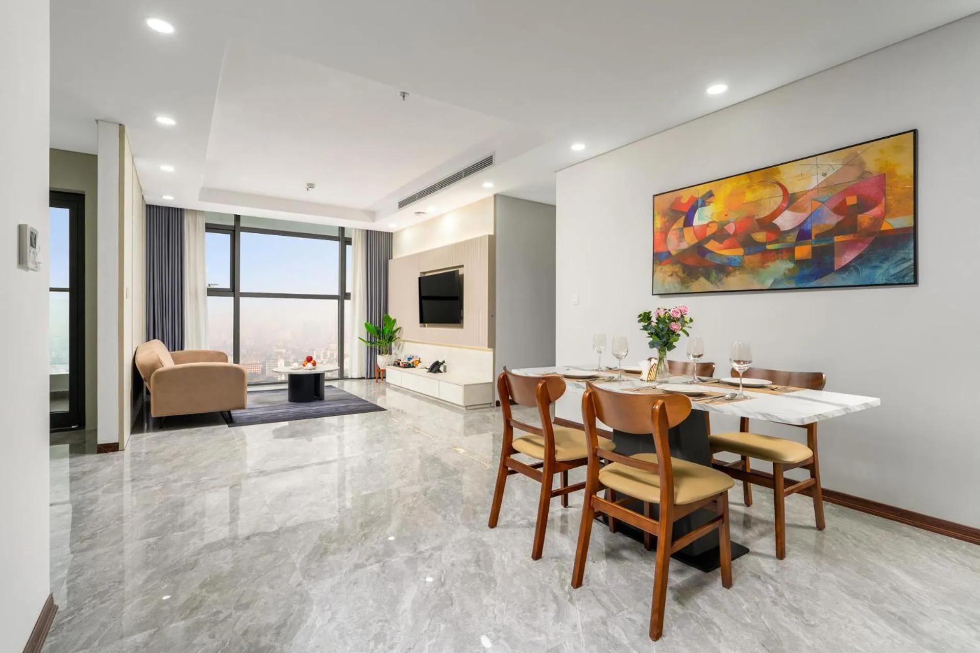 Living room in Aravelle Suites