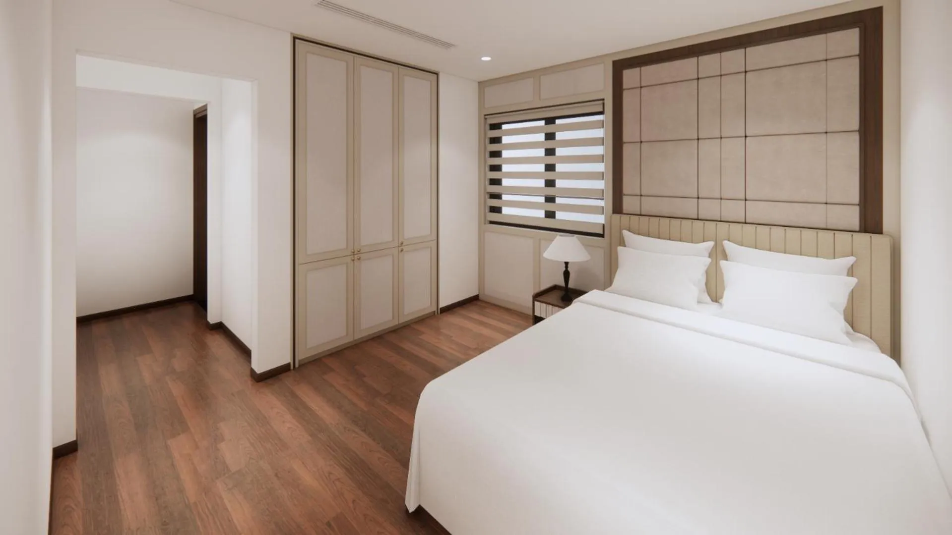 Bed in Aravelle Suites