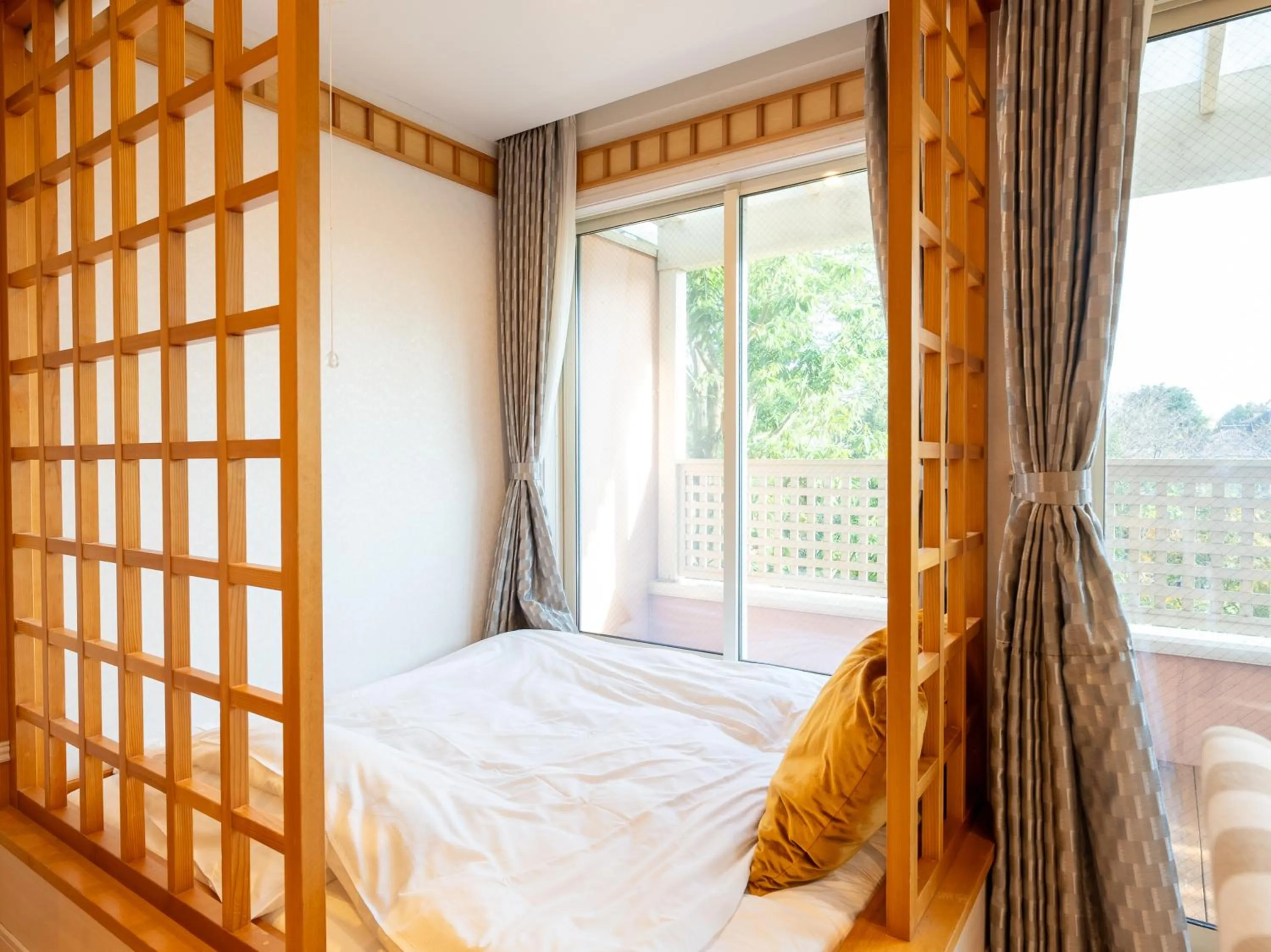 Bed in Koyaru-no-sato Doggys Island