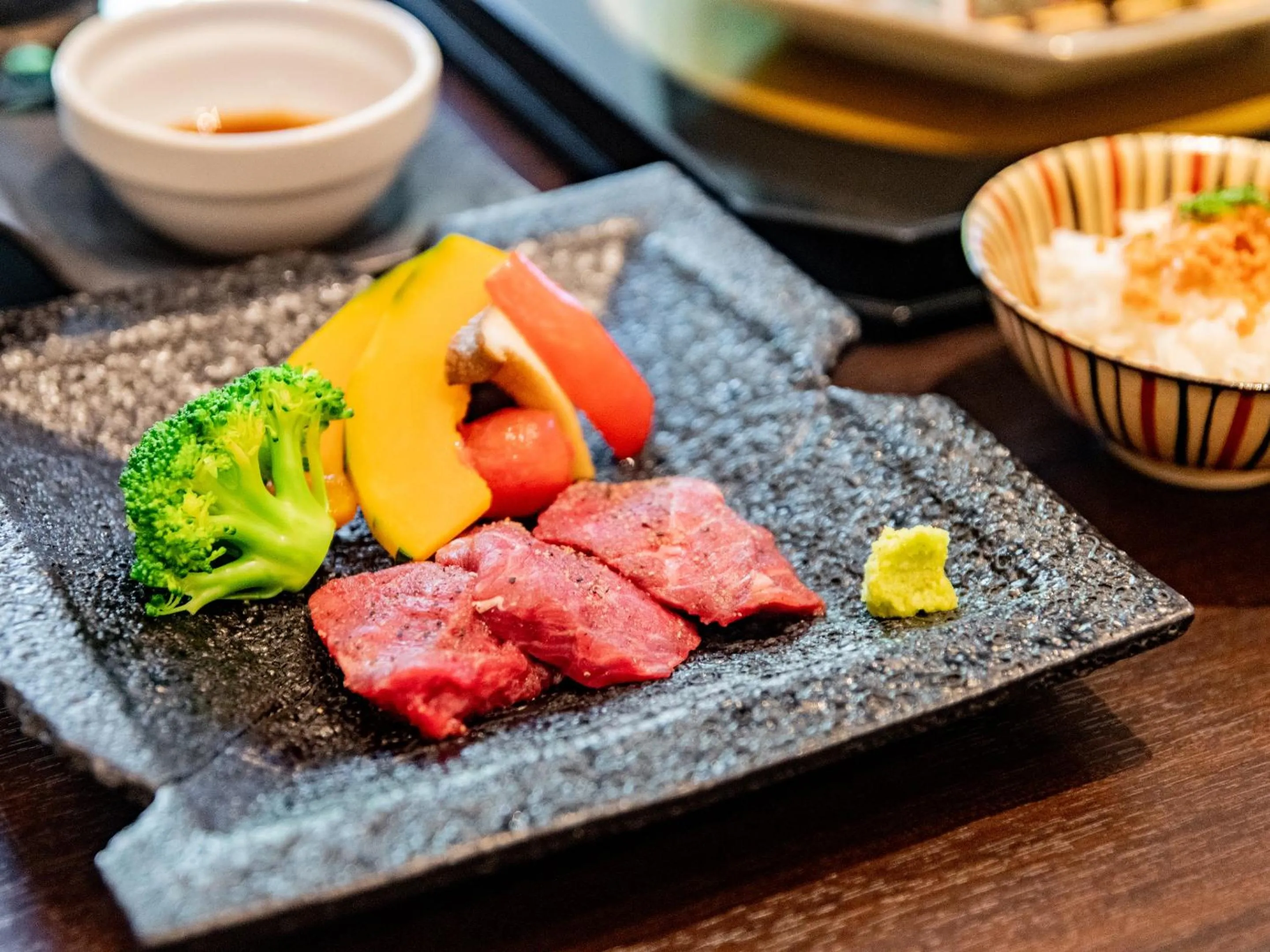 Dinner in Kirishima Momijidani Seiryuso