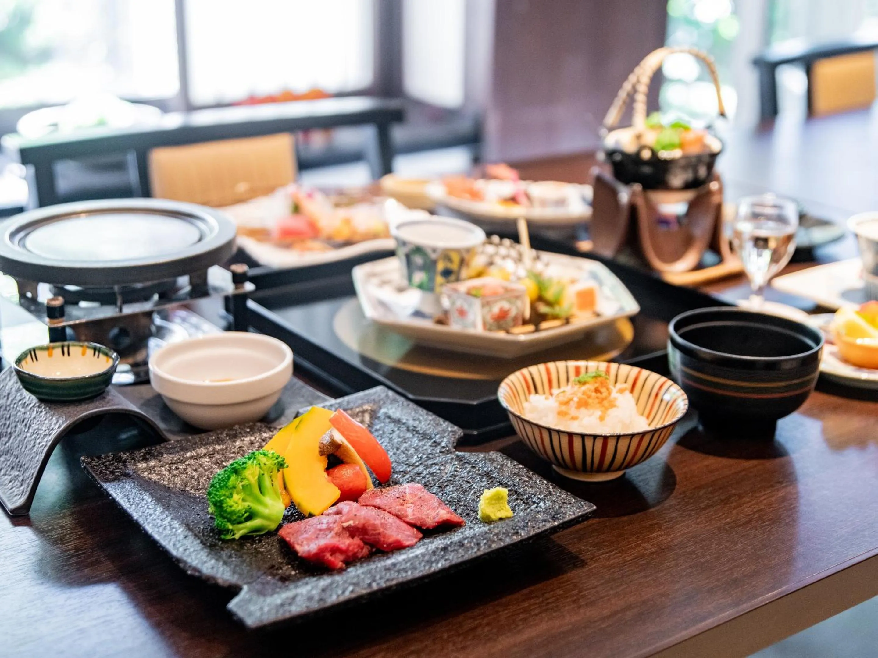 Dinner in Kirishima Momijidani Seiryuso