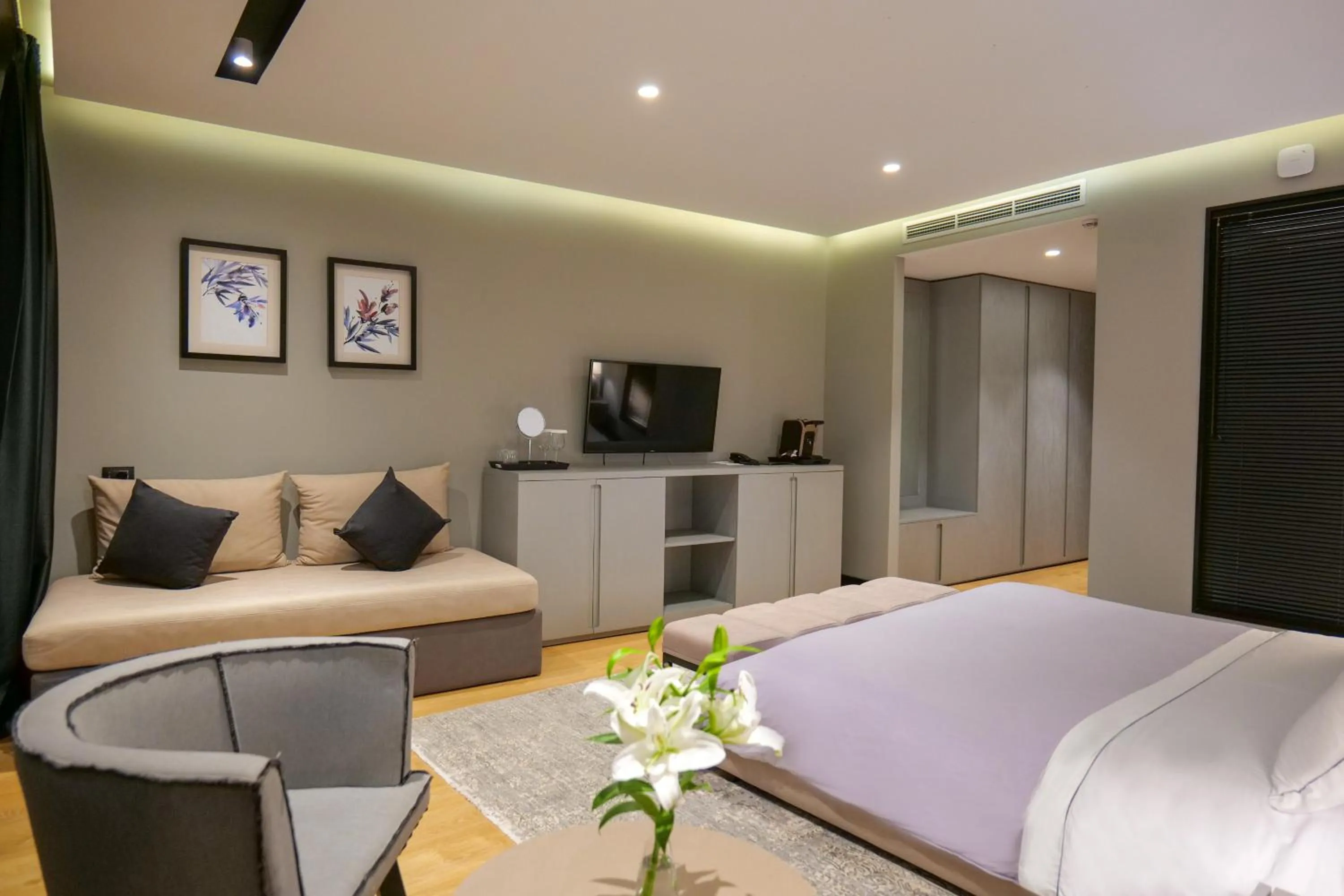 Bed in Hotel Miramare