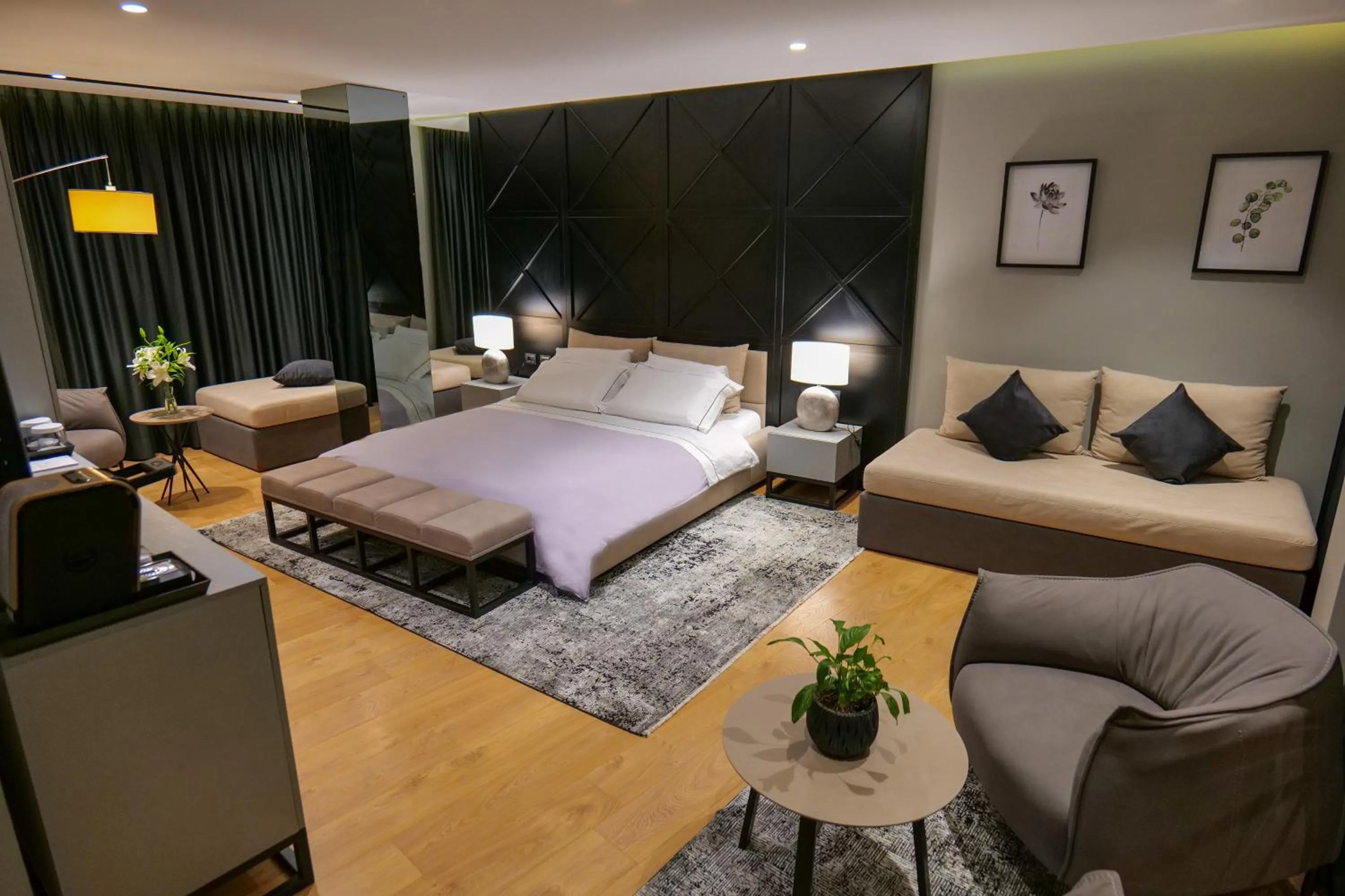 Bed in Hotel Miramare