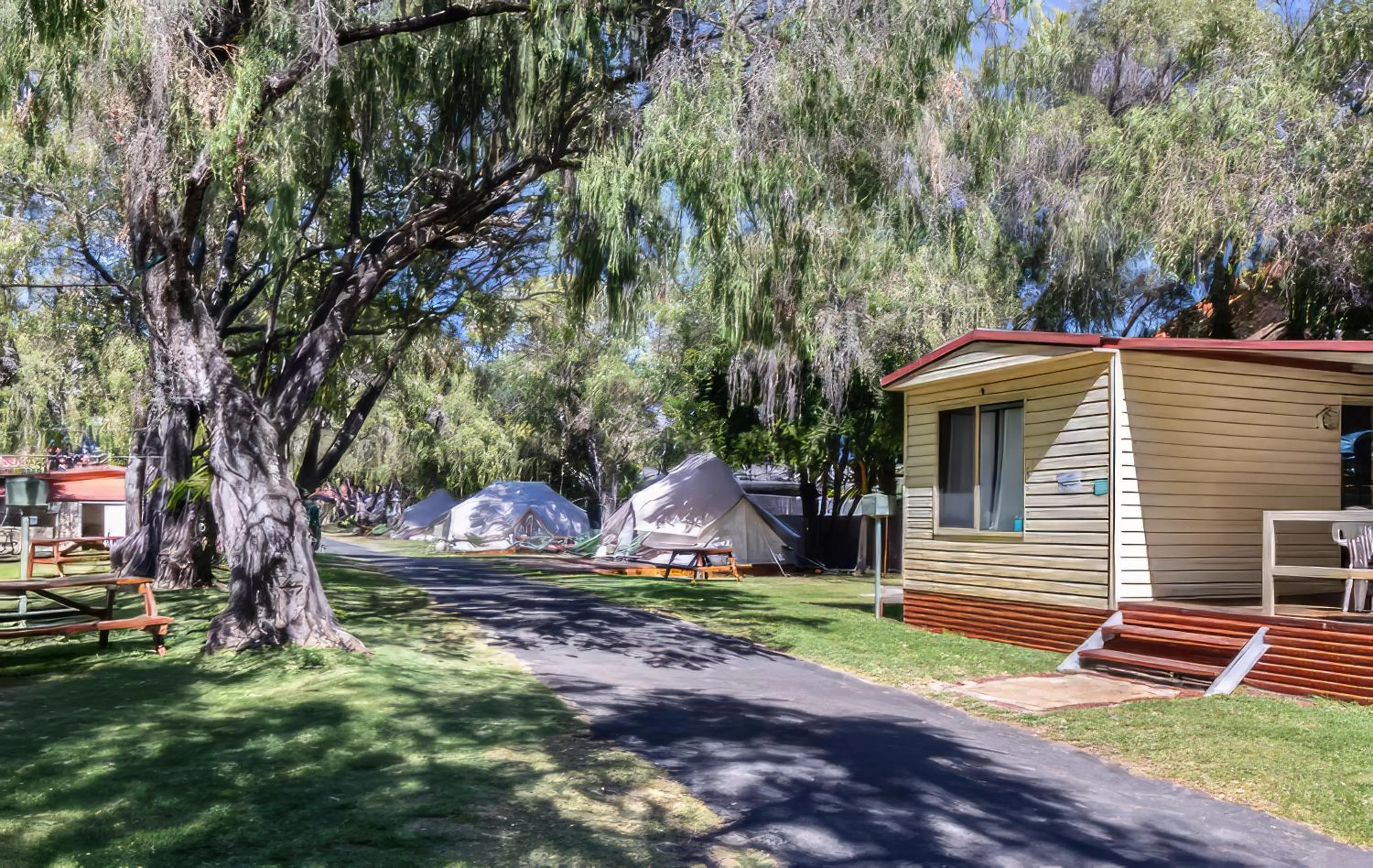 Seating area in Busselton Villas and Glamping Village
