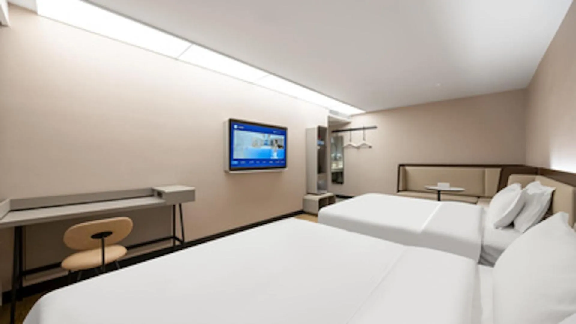 TV and multimedia, Bed in Hanting Hotel Beijing Wanfeng Road Qilizhuang Subway Station