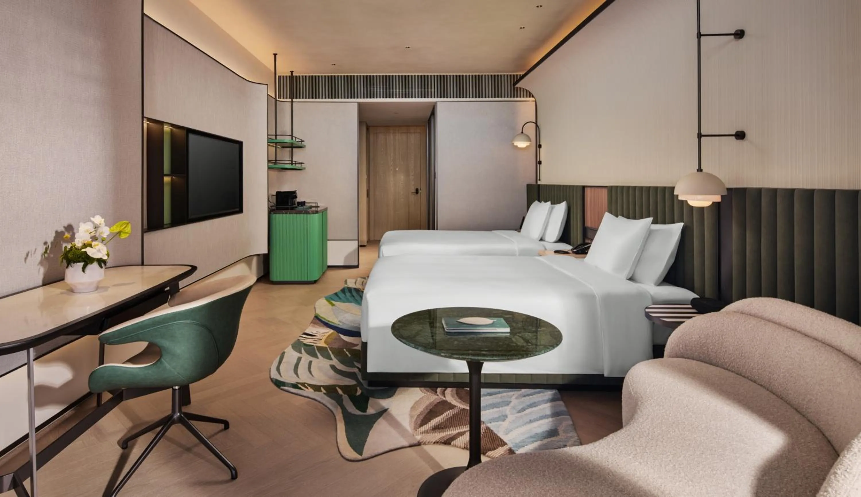 Bed in Hotel Indigo Shanghai Harbour City