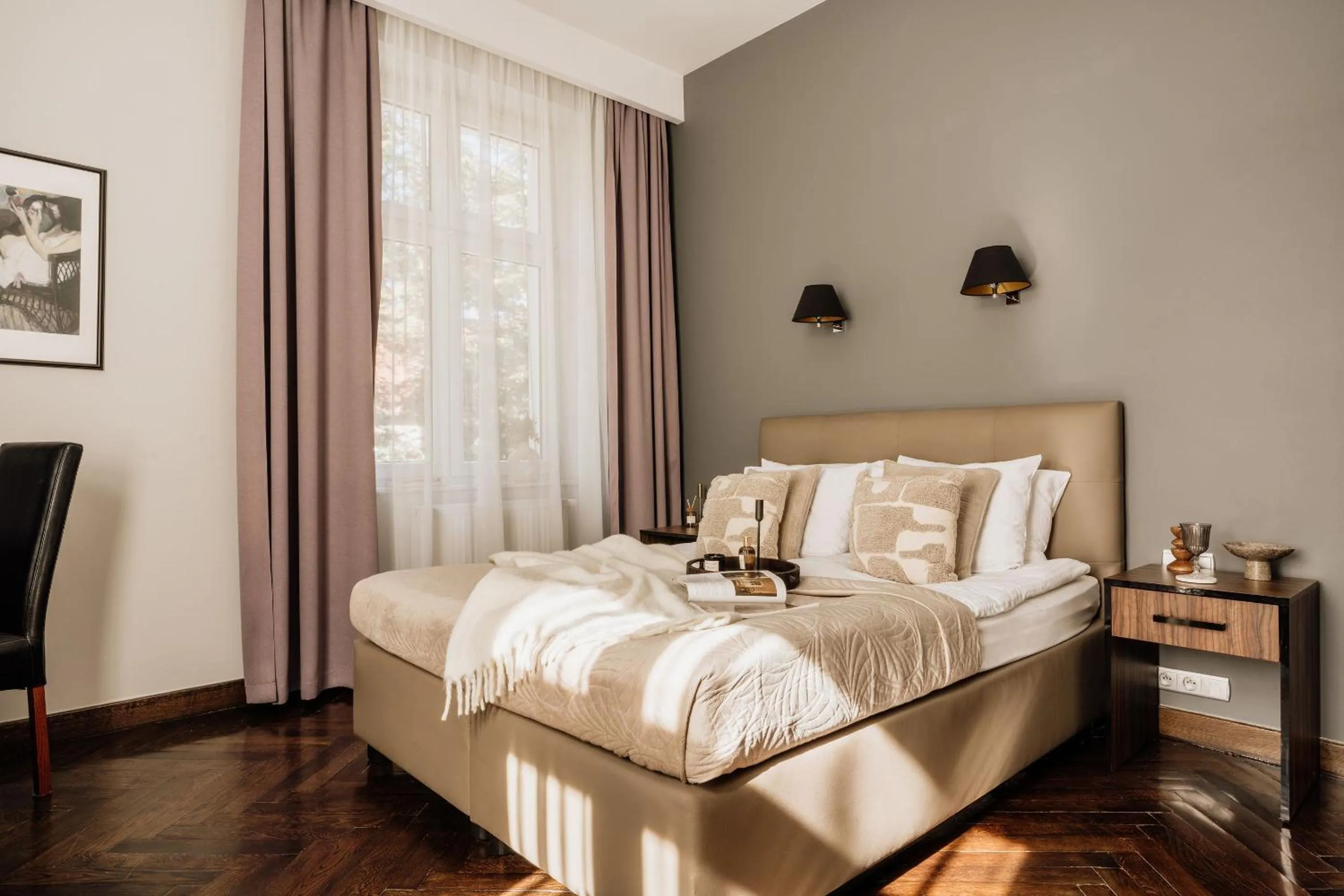 Bed in Grottger Luxury Boutique Hotel City