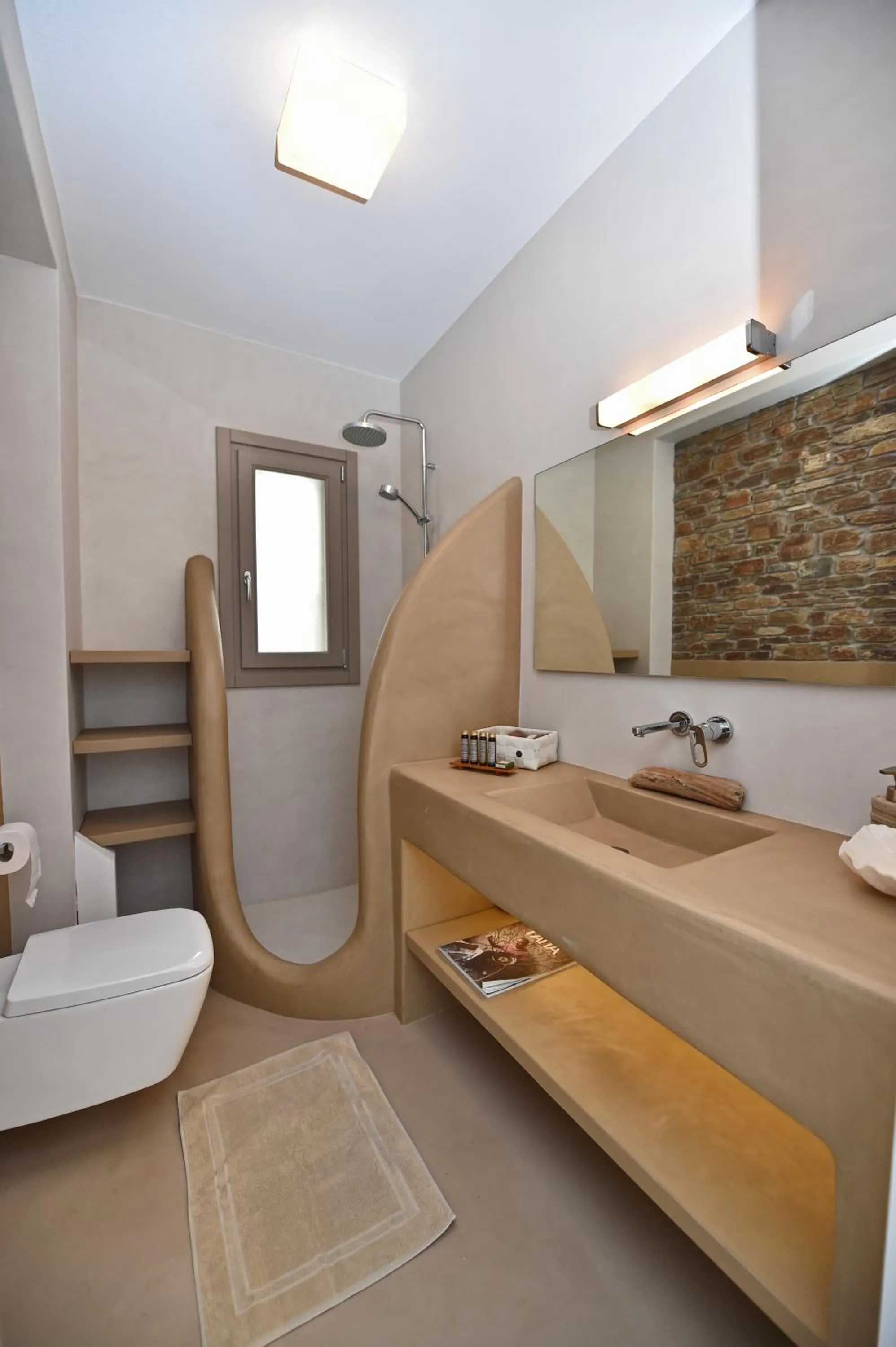 Bathroom in White Tinos Luxury Suites