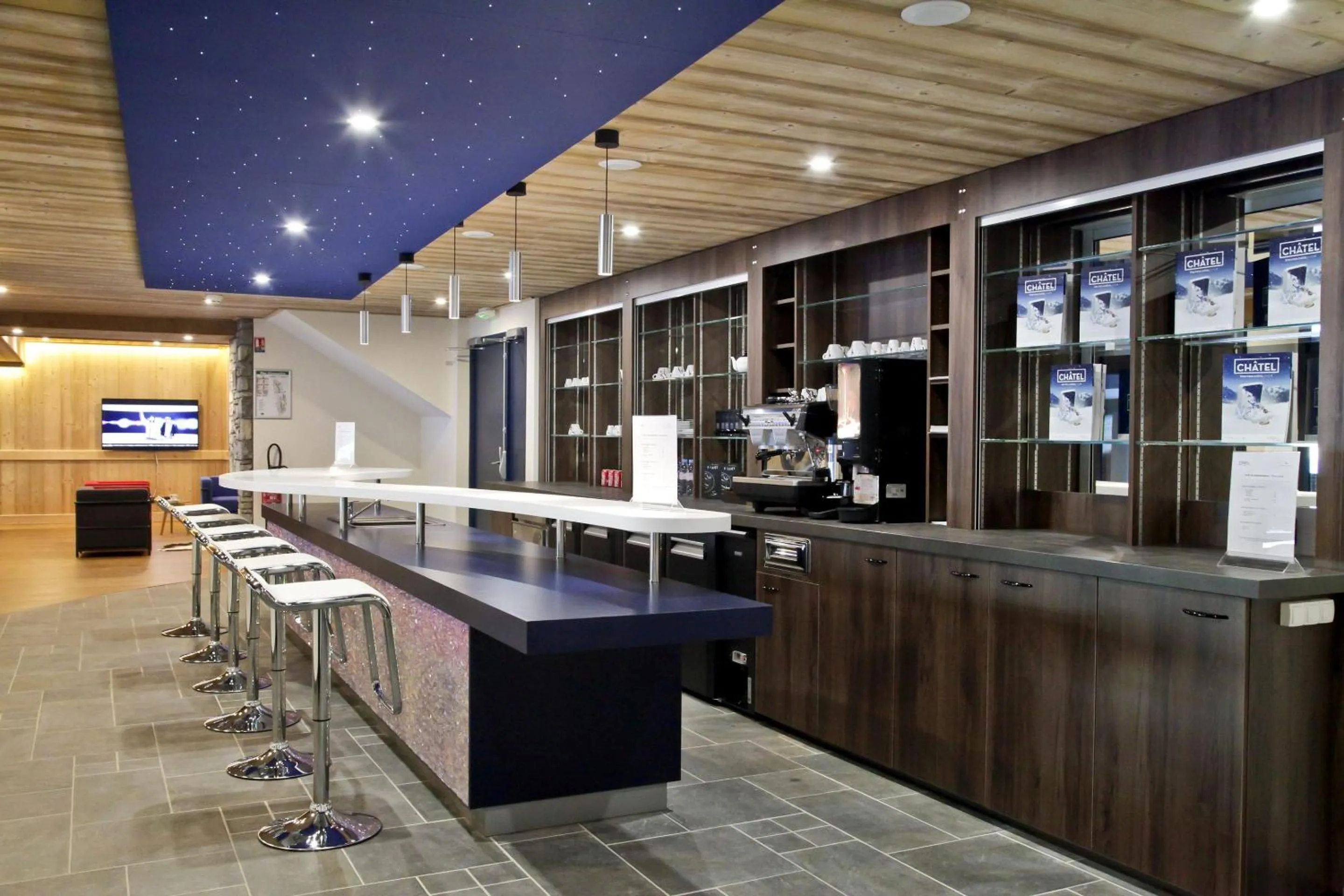 Lounge or bar in Résidence Odalys Les Fermes de Châtel