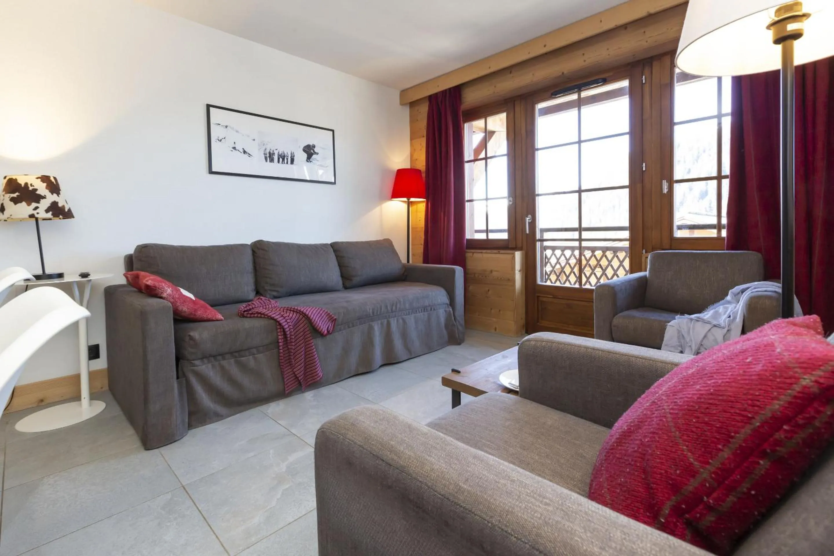 Seating area in Résidence Odalys Les Fermes de Châtel