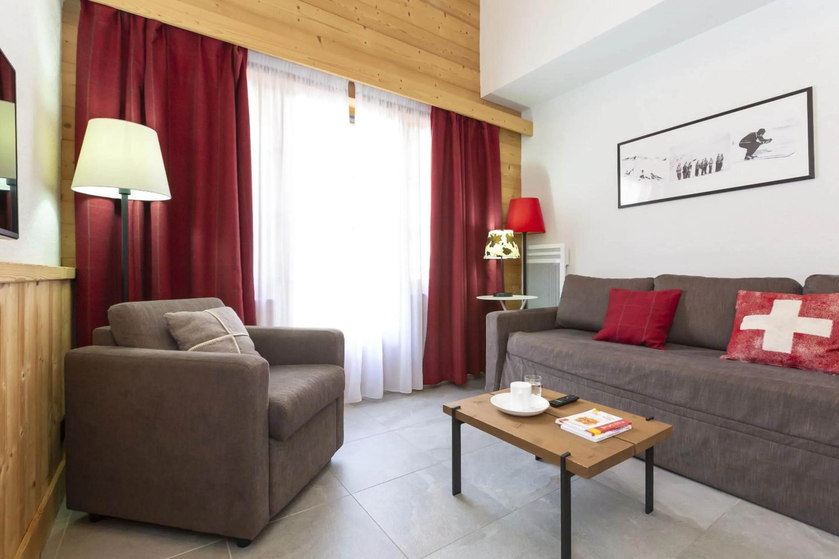 Seating area in Résidence Odalys Les Fermes de Châtel