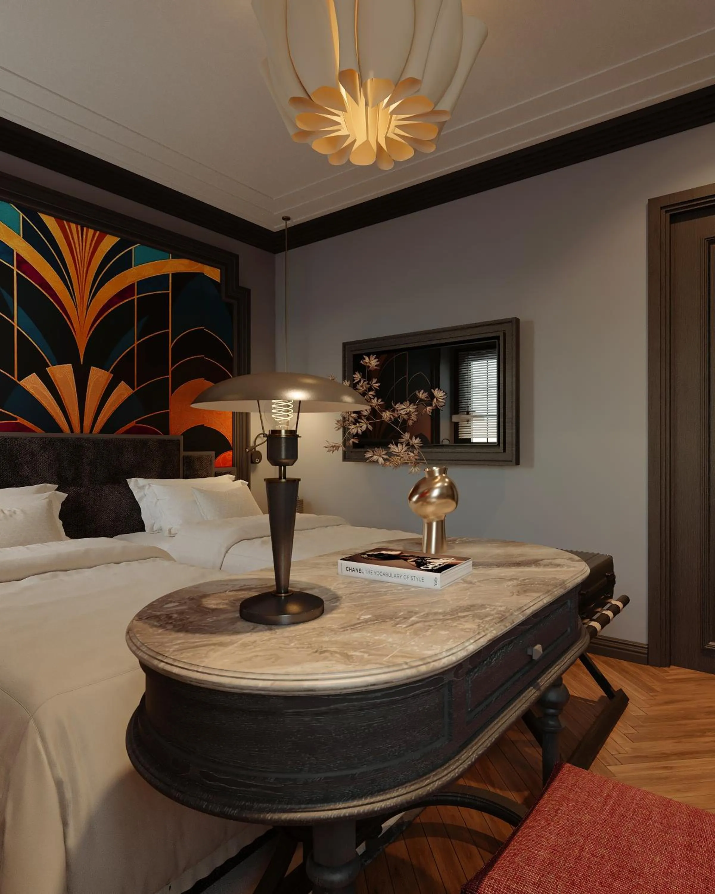 Seating area, Bed in L'Heritage Premium Hanoi Central