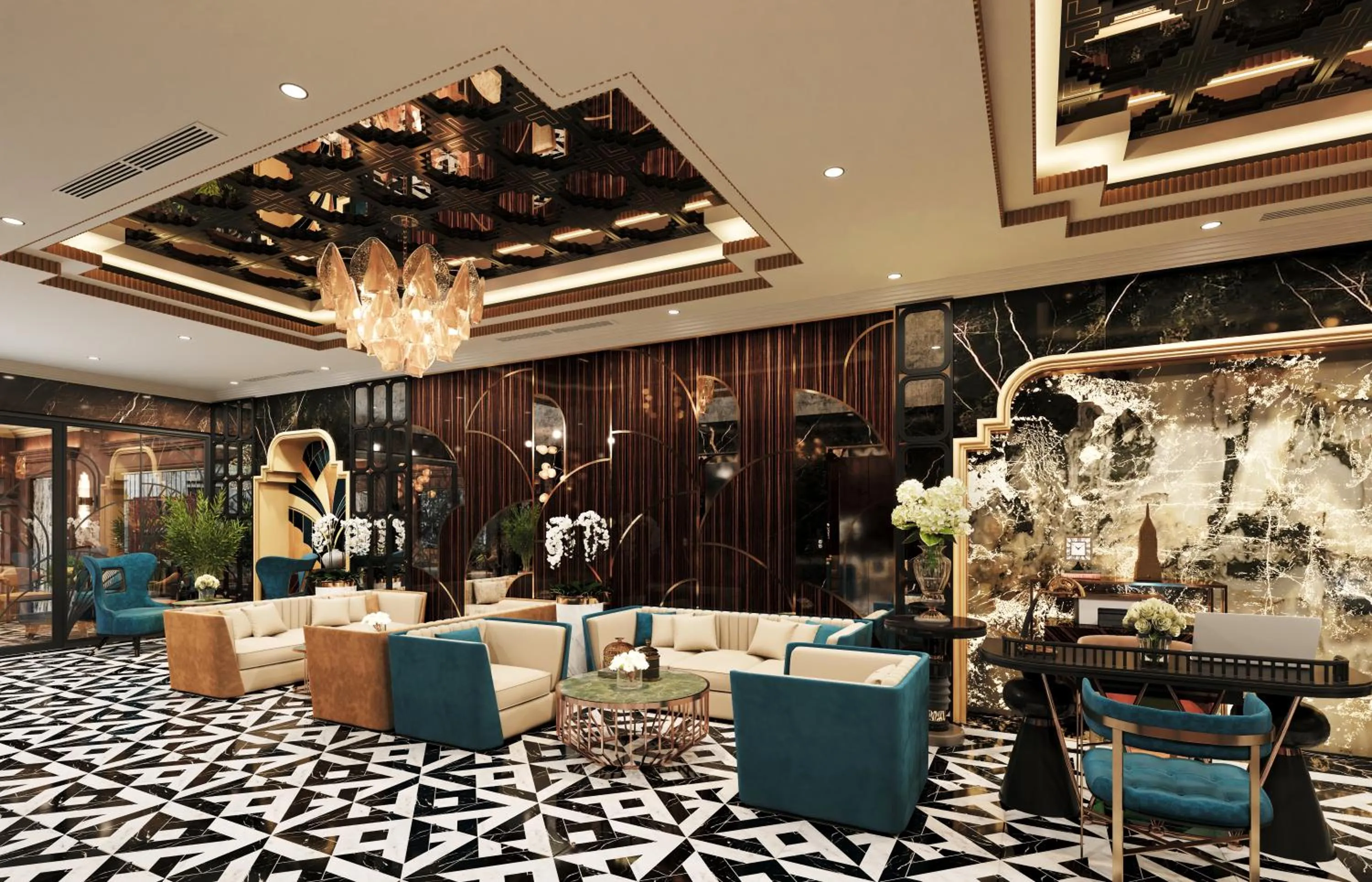 Lobby or reception in L'Heritage Premium Hanoi Central