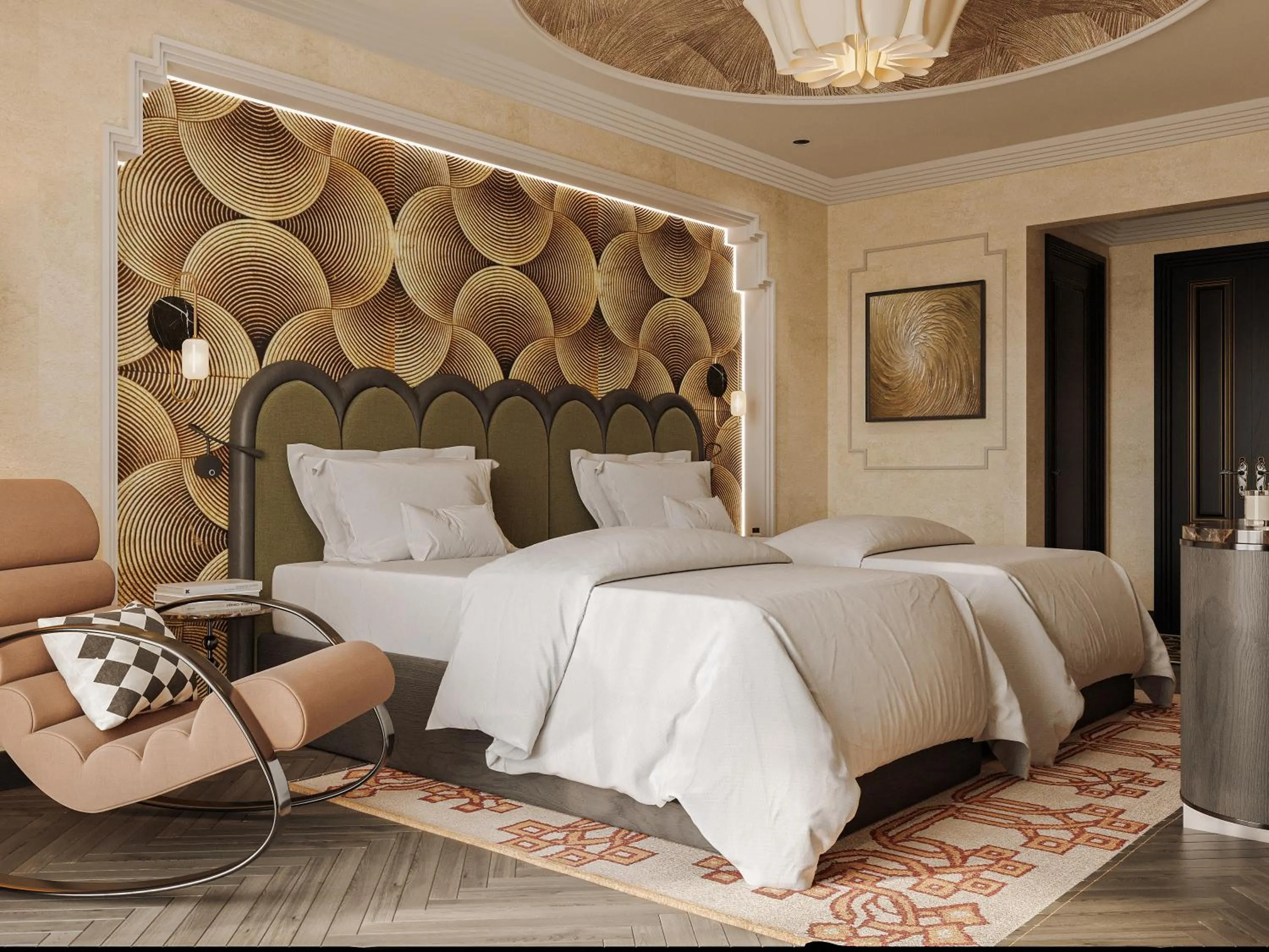 Living room, Bed in L'Heritage Premium Hanoi Central