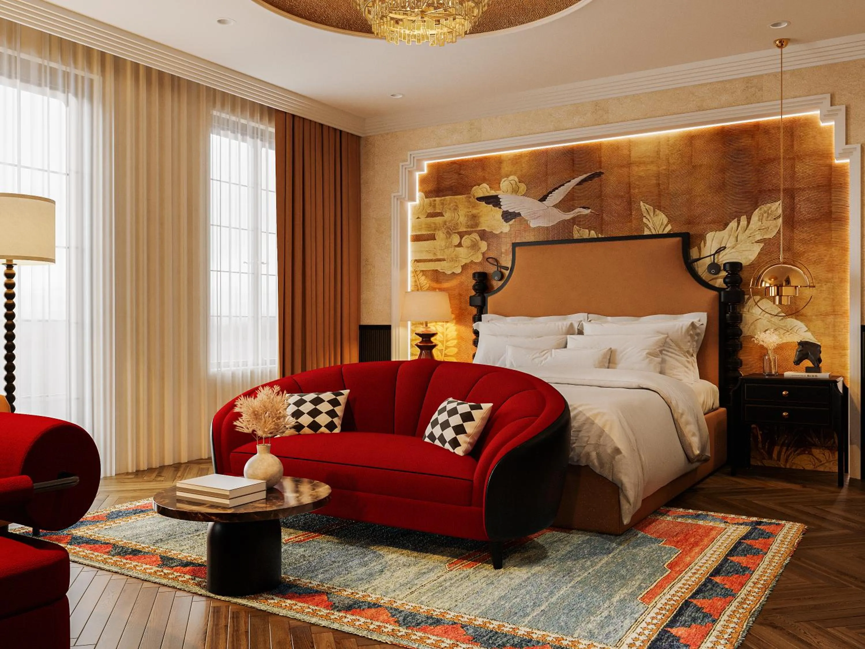 Living room, Bed in L'Heritage Premium Hanoi Central