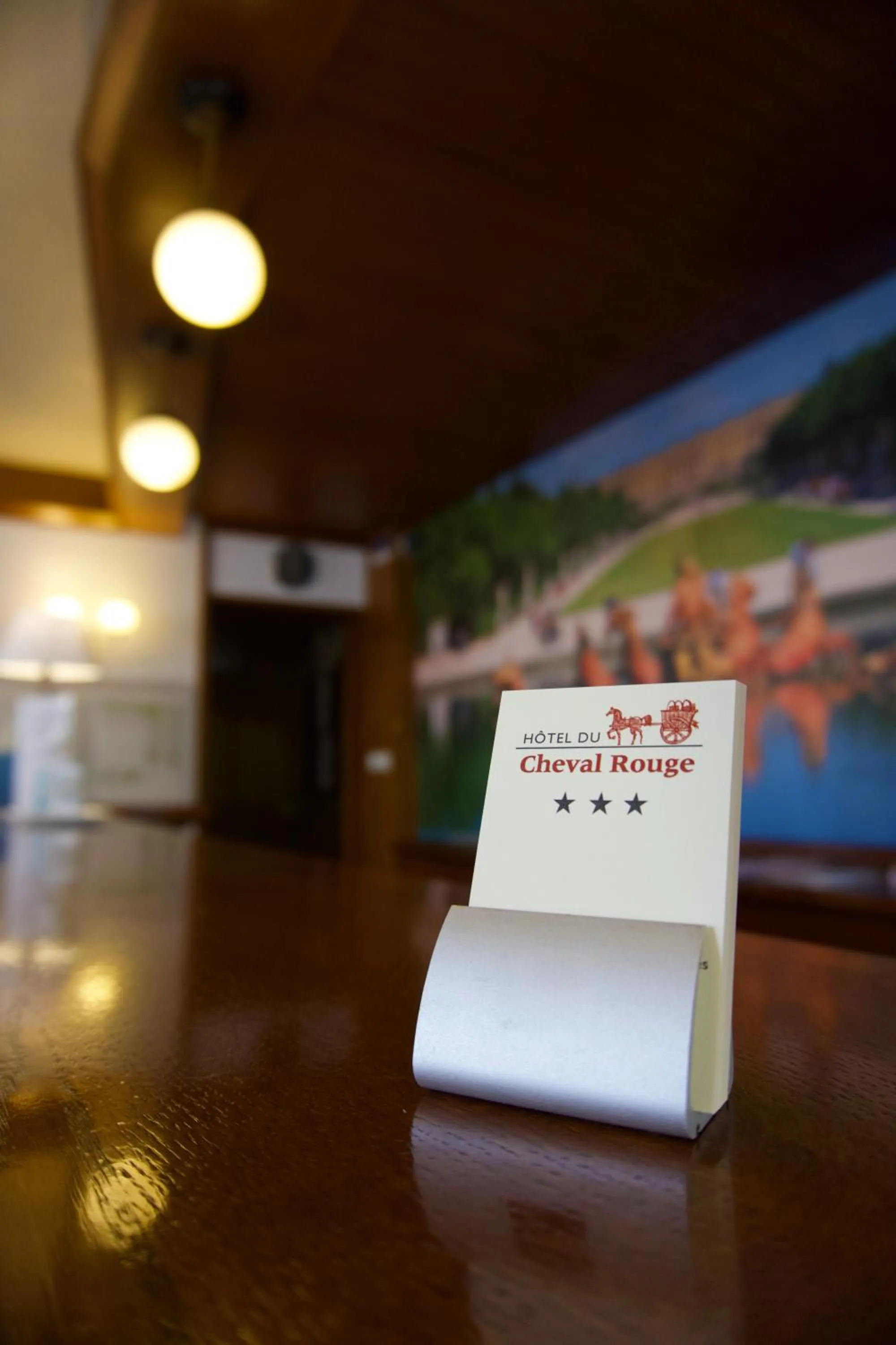 Lobby or reception in Hôtel du Cheval Rouge