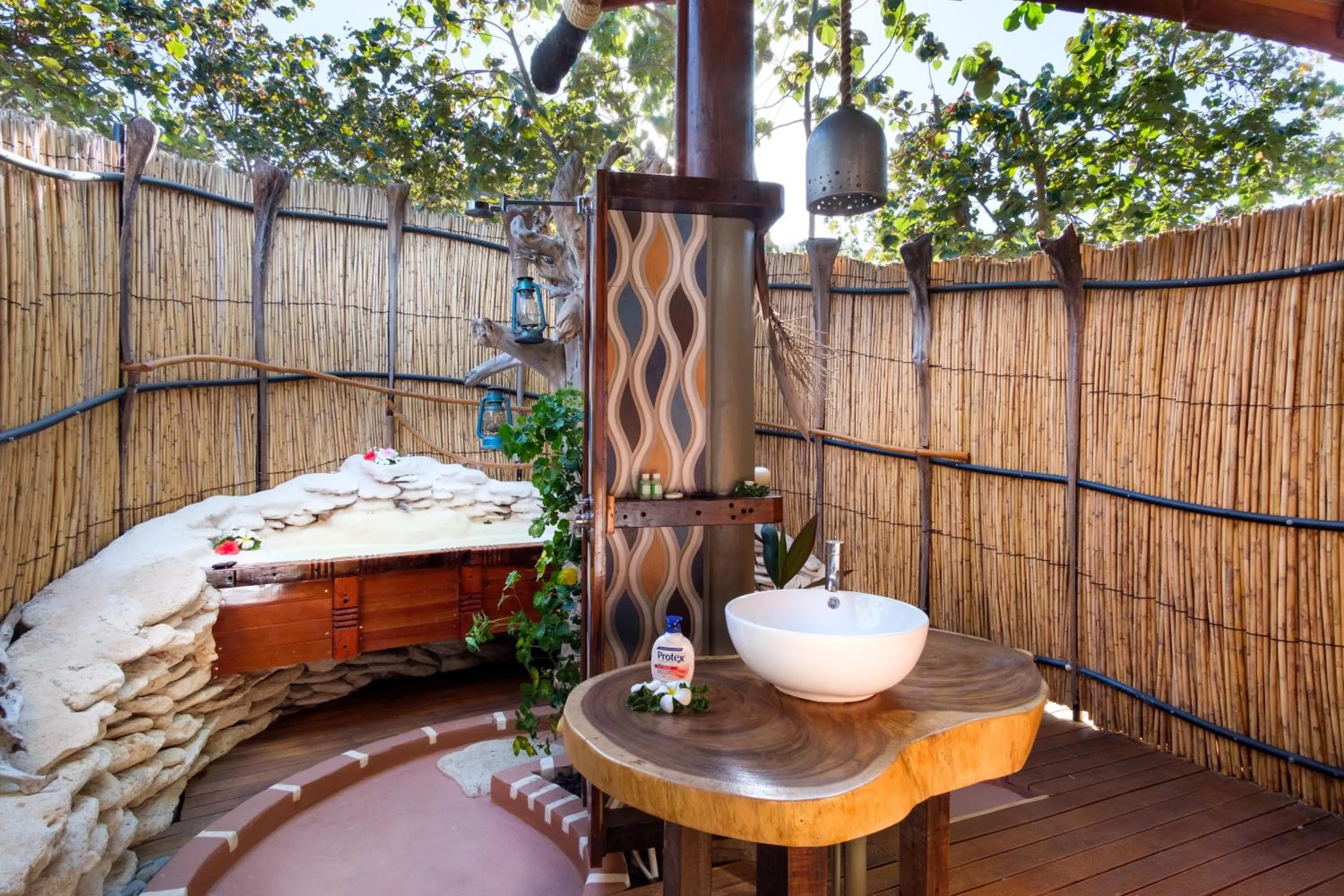 Bathroom in Barefoot Kuata Island Resort