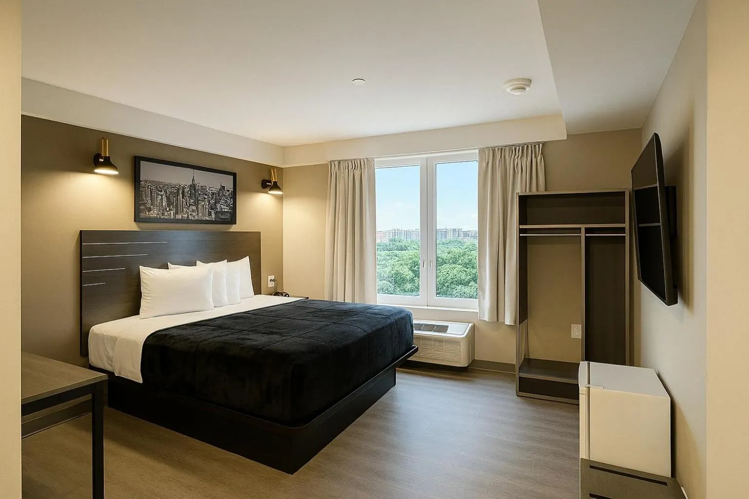 Bed in LIV Hotel Bronx GRAND OPENING