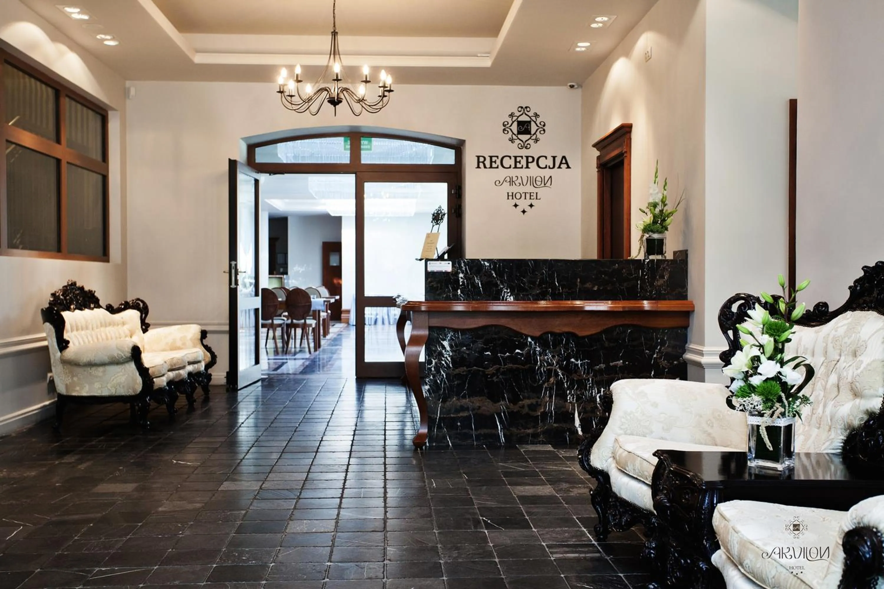 Lobby or reception in Hotel Akvilon