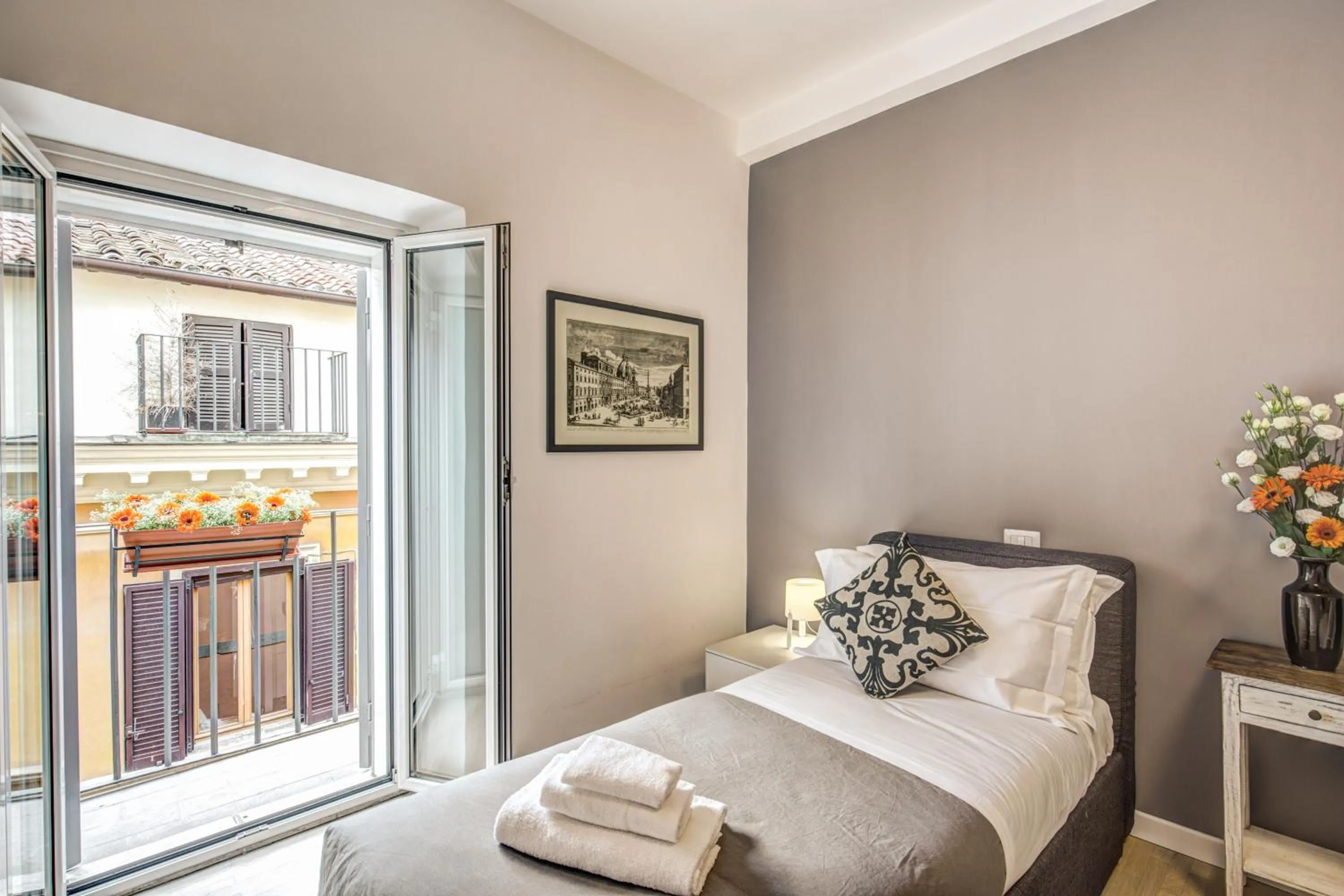 Bed in Orange Suites