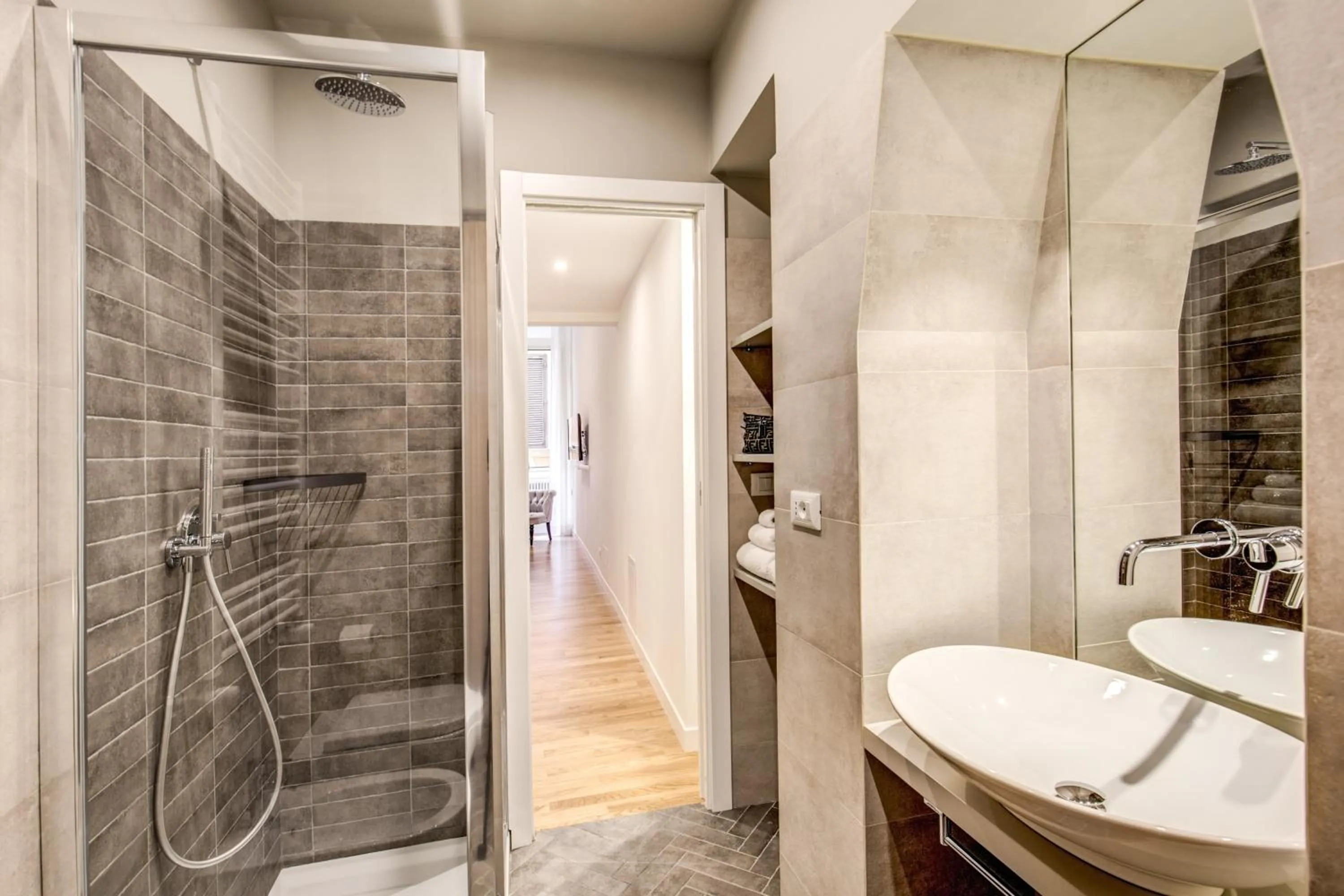 Shower in Orange Suites