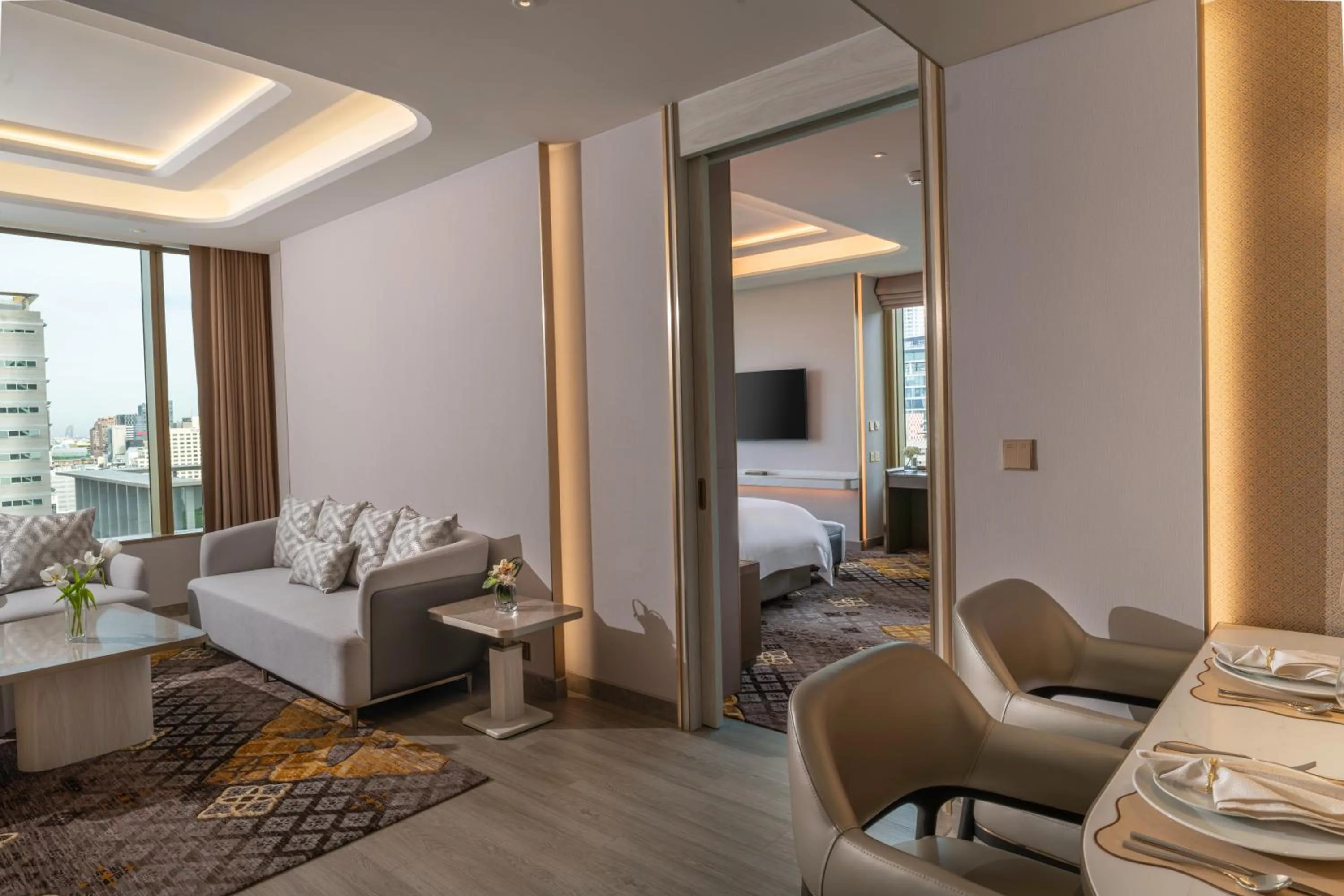 Living room in Grande Centre Point Prestige Bangkok