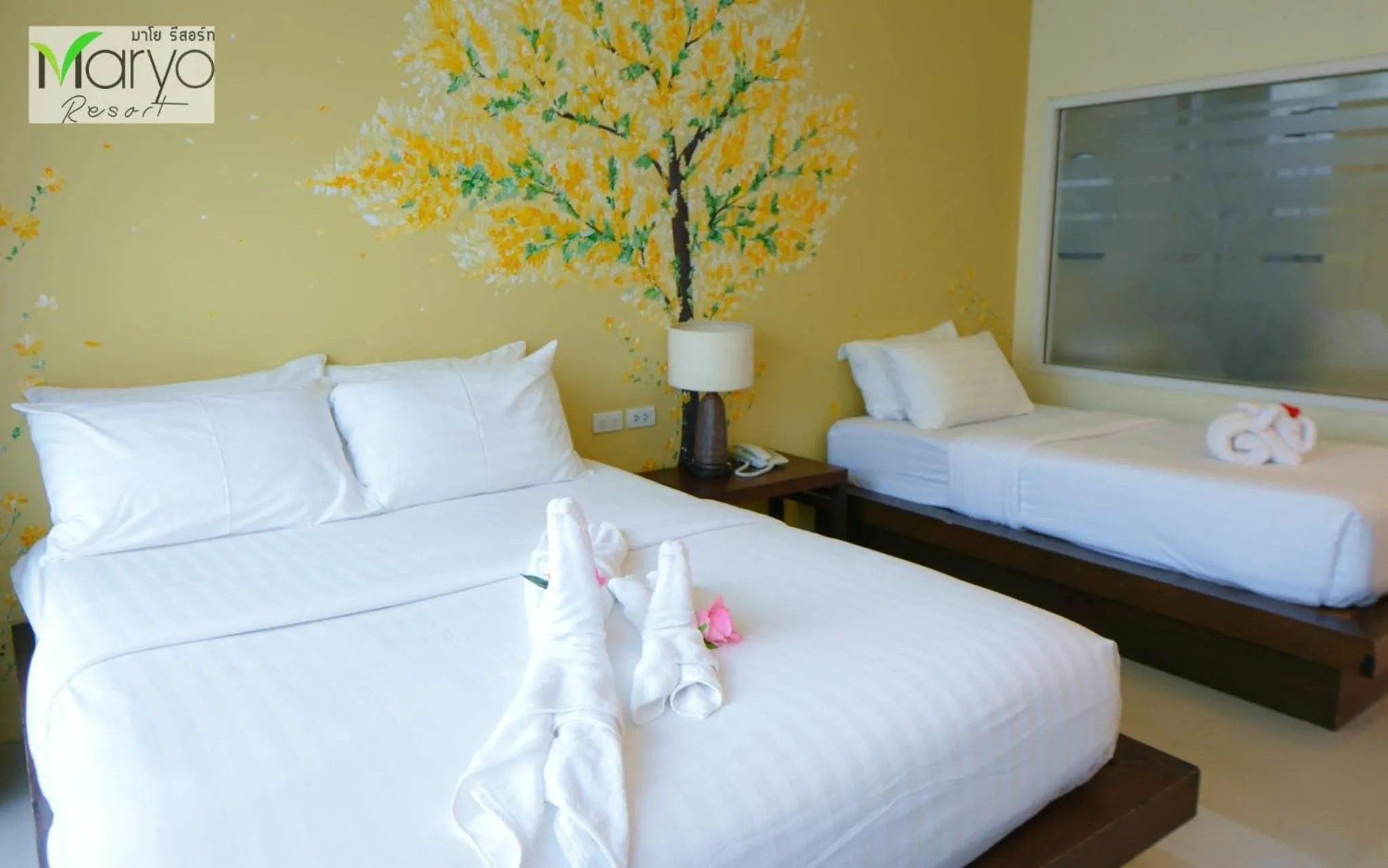 Bed in Maryo Resort Chiangrai - SHA Plus