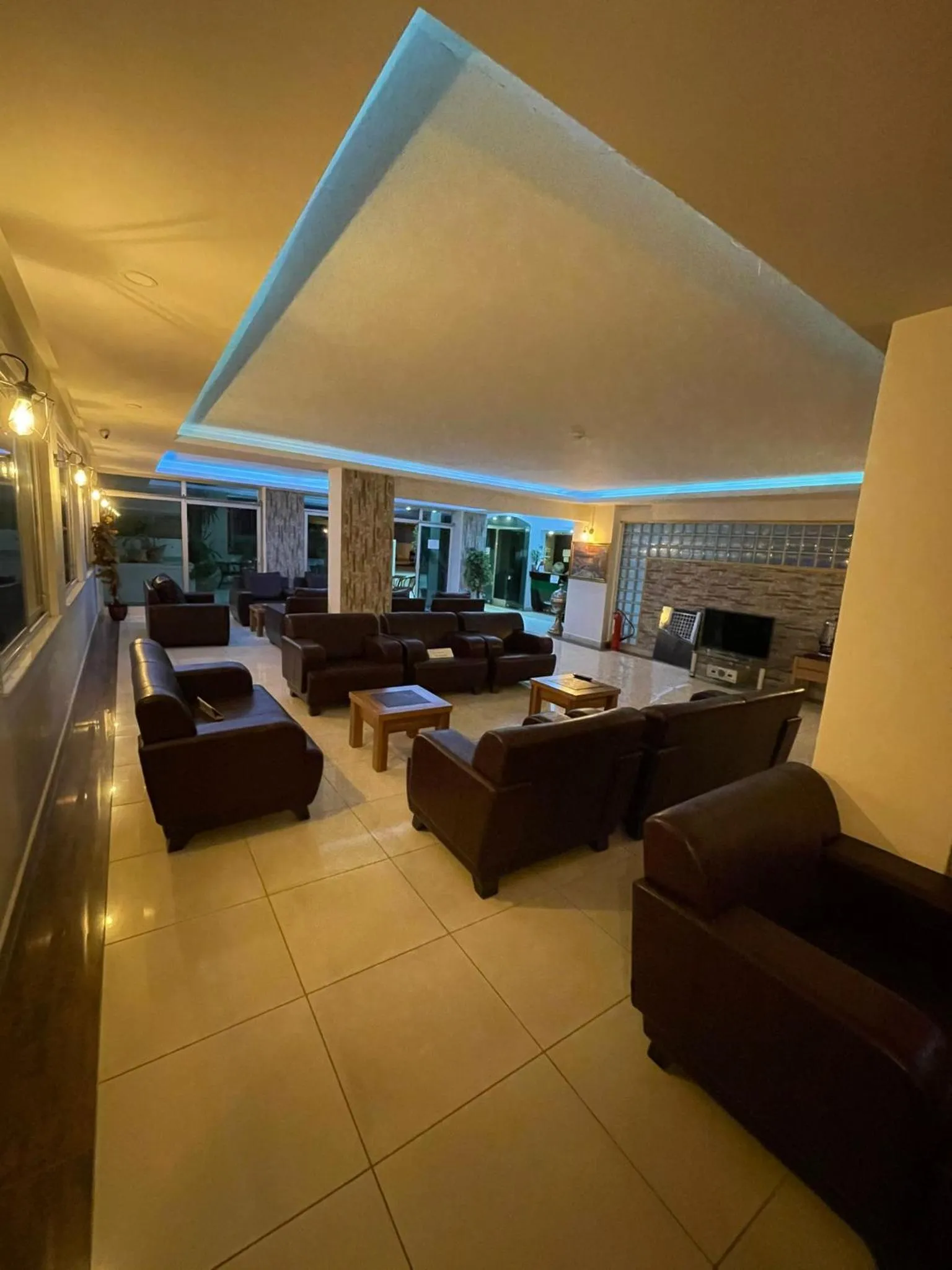 Seating area in Denizhan Hotel